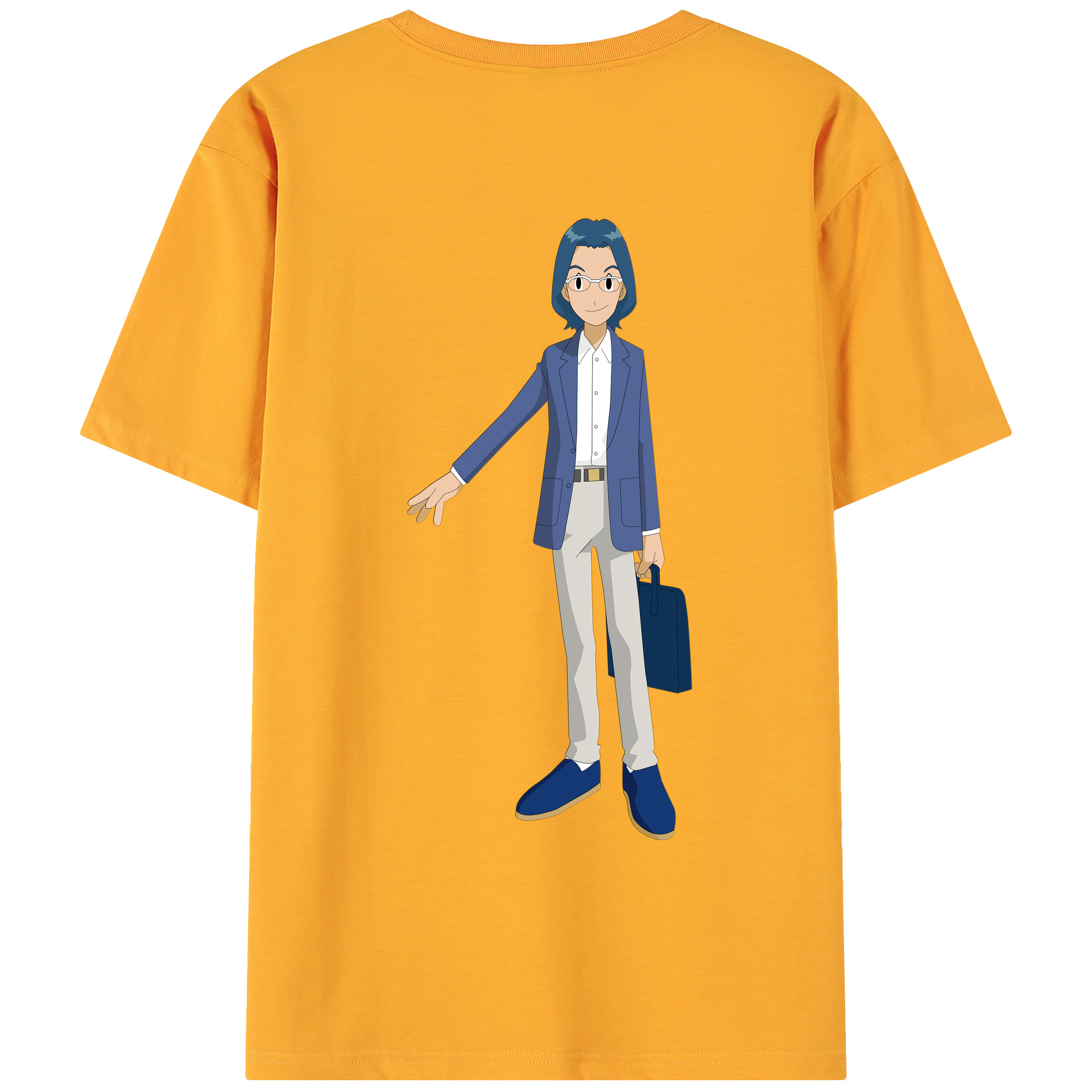 （画像用） Digimon デジタルモンスター/デジモン 綿100％ メンズ半袖Tシャツ（バックプリント） 通気性