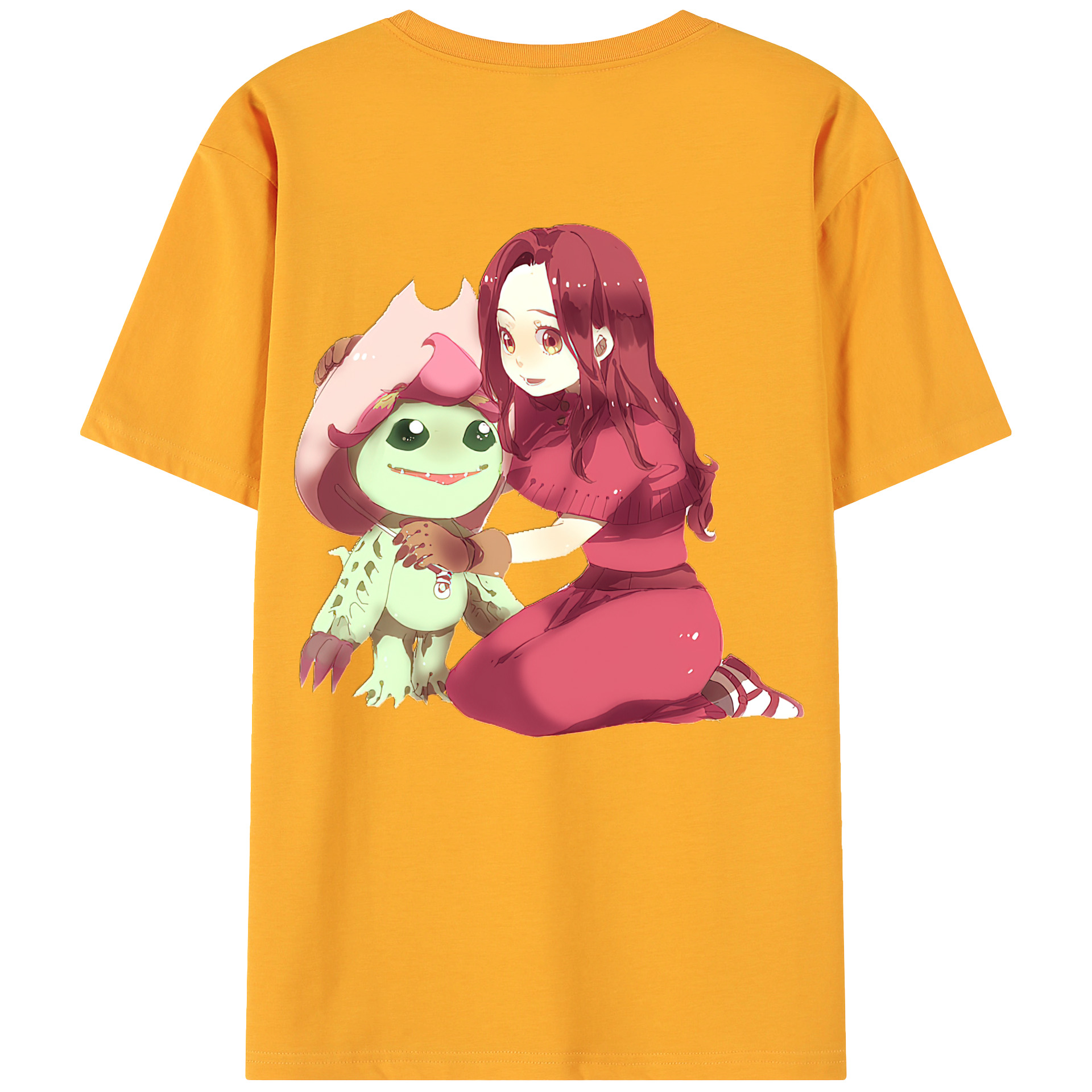 （画像用） Digimon デジタルモンスター/デジモン 綿100％ メンズ半袖Tシャツ（バックプリント） 通気性