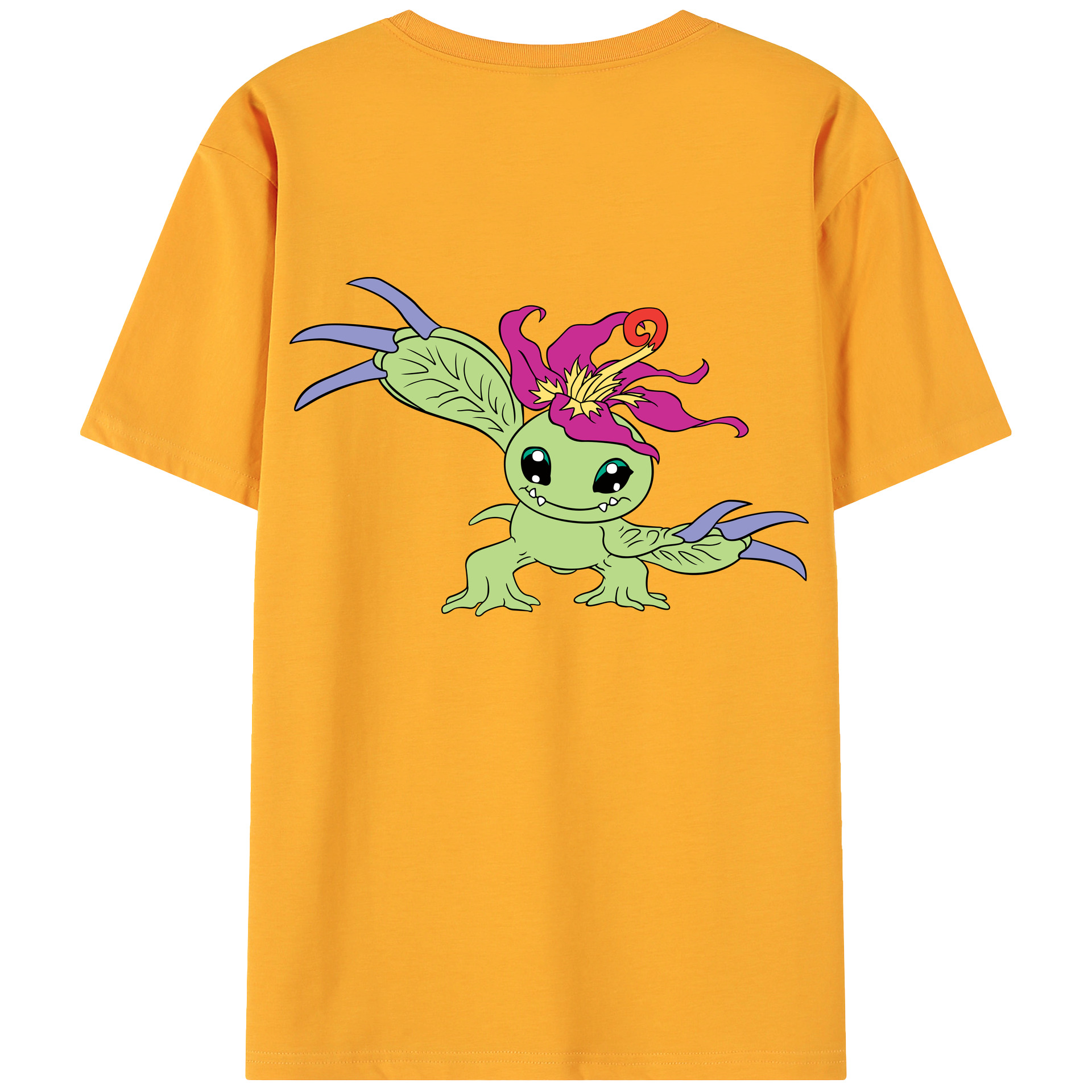 （画像用） Digimon デジタルモンスター/デジモン 綿100％ メンズ半袖Tシャツ（バックプリント） 通気性