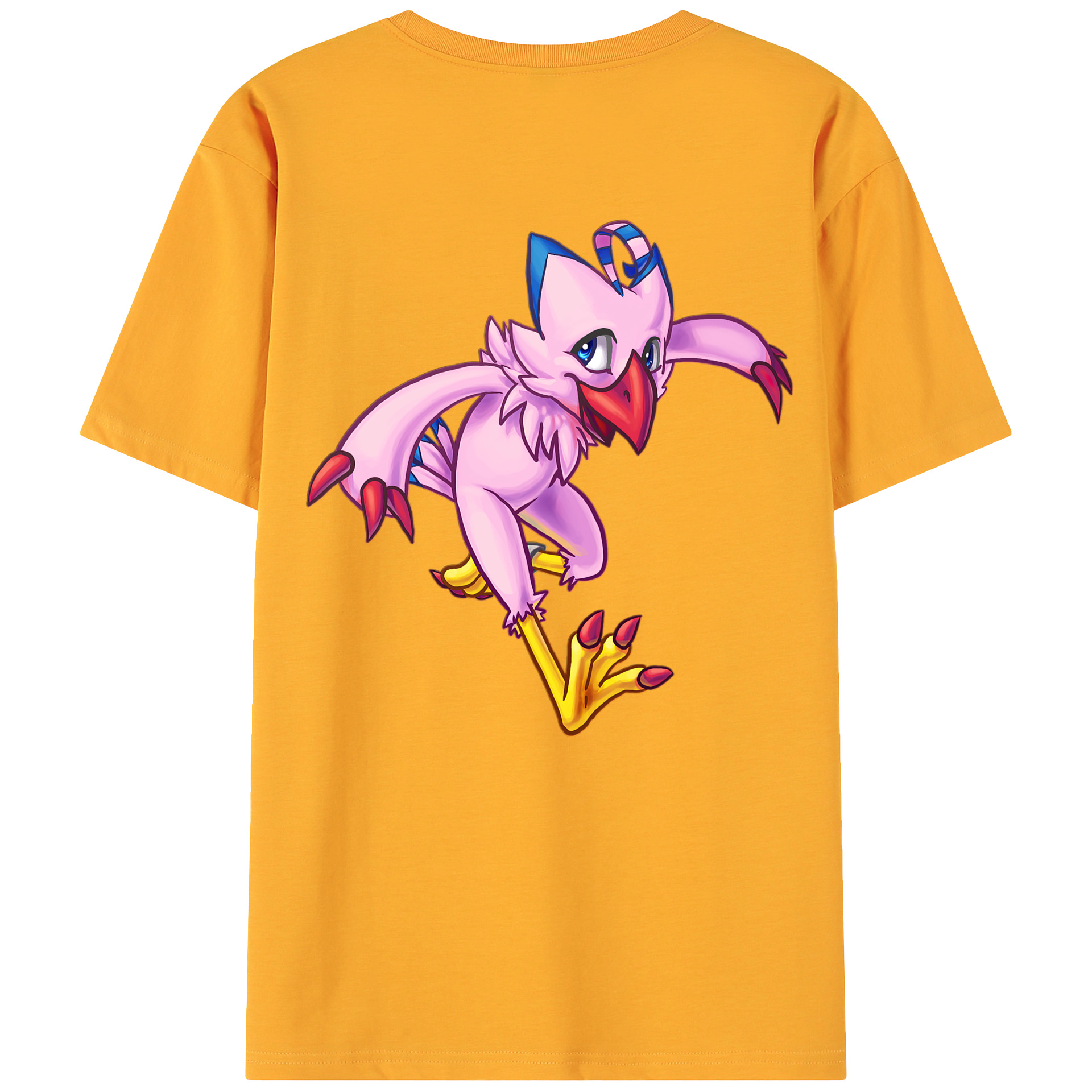 （画像用） Digimon デジタルモンスター/デジモン 綿100％ メンズ半袖Tシャツ（バックプリント） 通気性