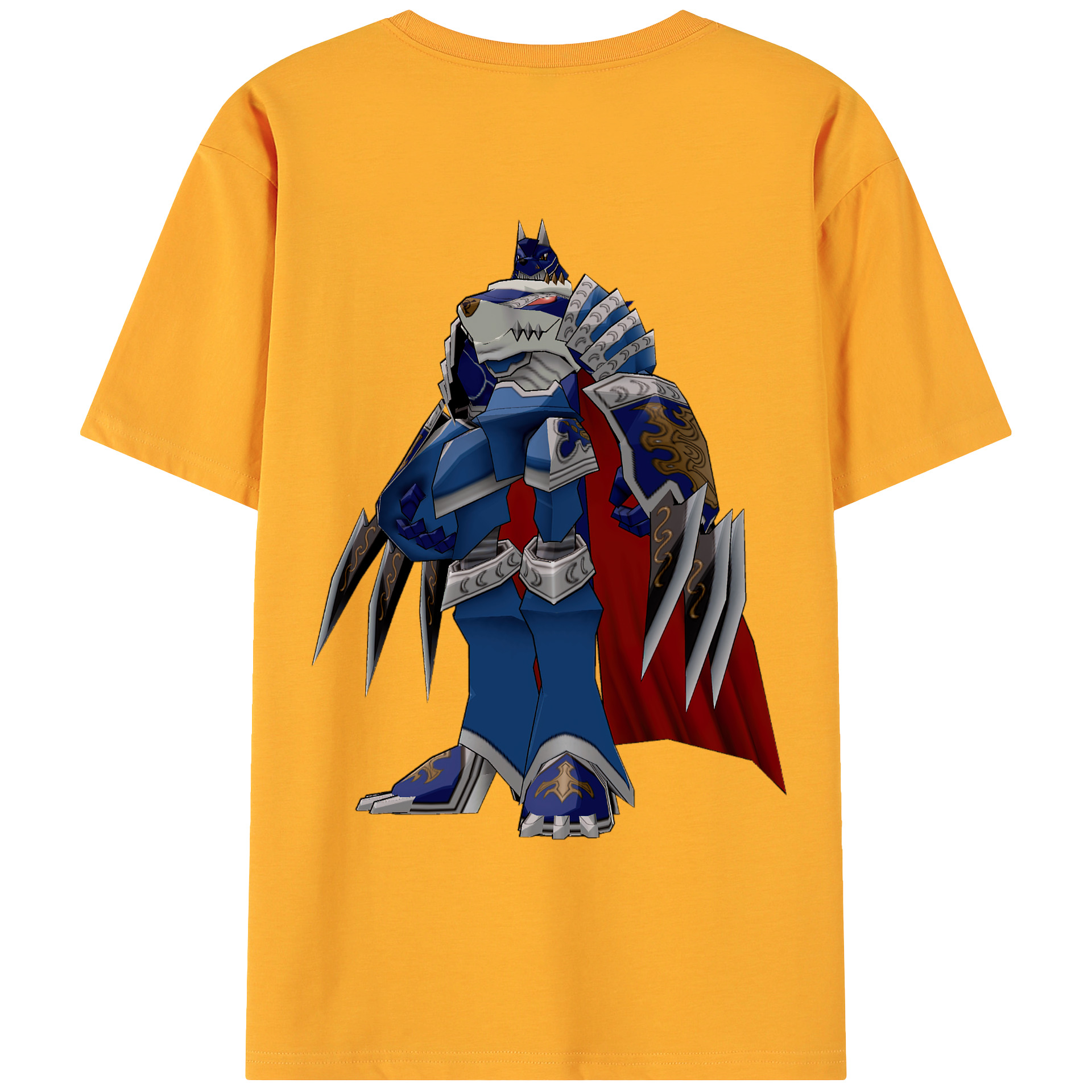 （画像用） Digimon デジタルモンスター/デジモン 綿100％ メンズ半袖Tシャツ（バックプリント） 通気性
