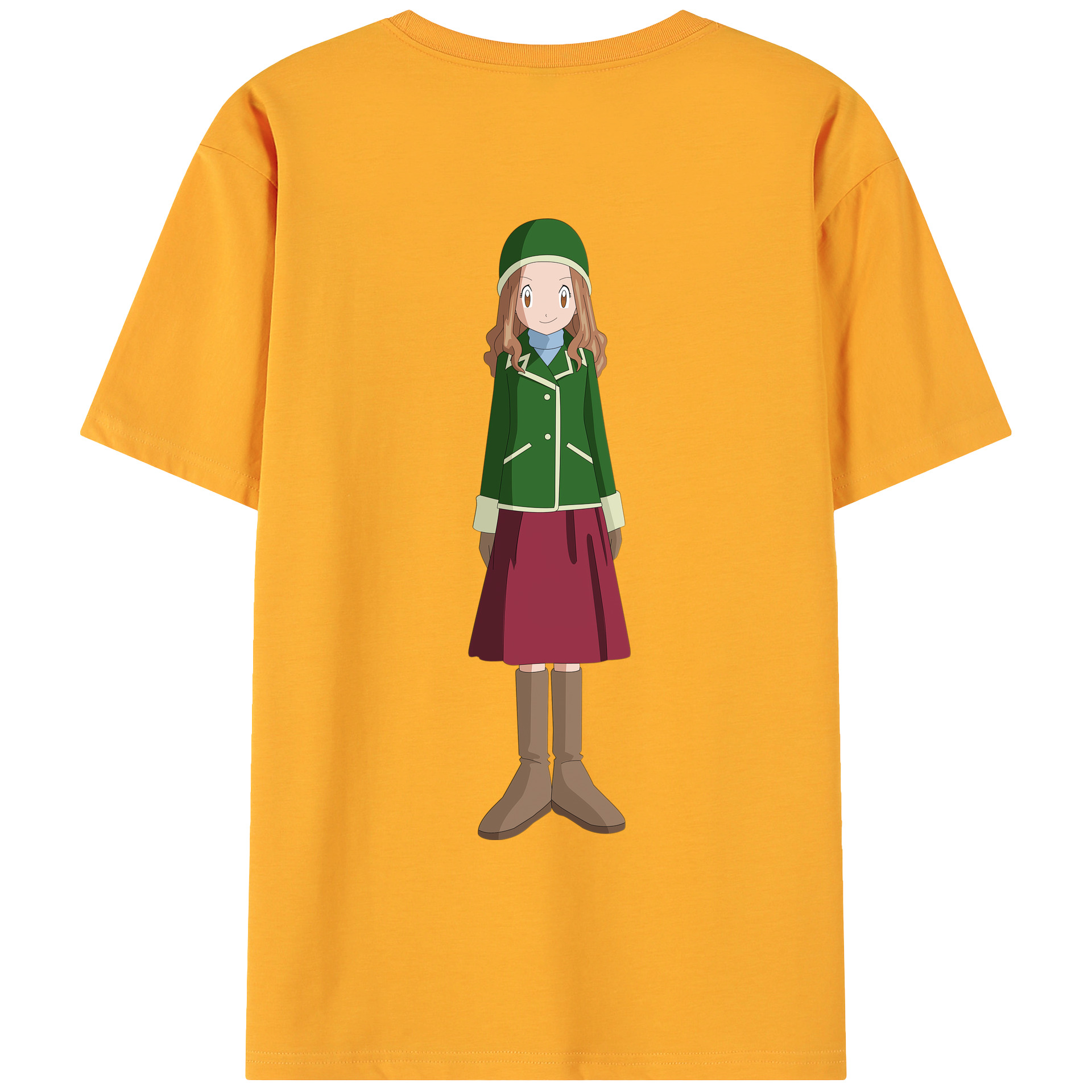 （画像用） Digimon デジタルモンスター/デジモン 綿100％ メンズ半袖Tシャツ（バックプリント） 通気性