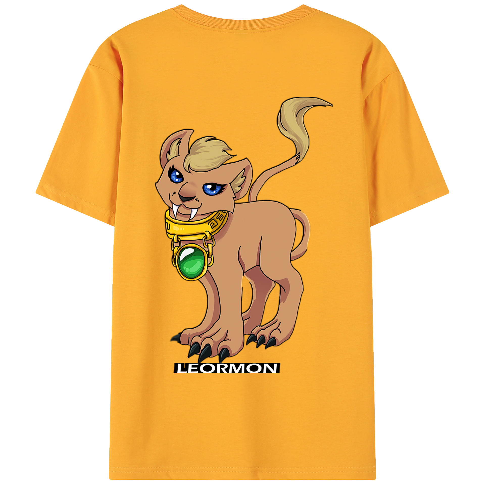 （画像用） Digimon デジタルモンスター/デジモン 綿100％ メンズ半袖Tシャツ（バックプリント） 通気性
