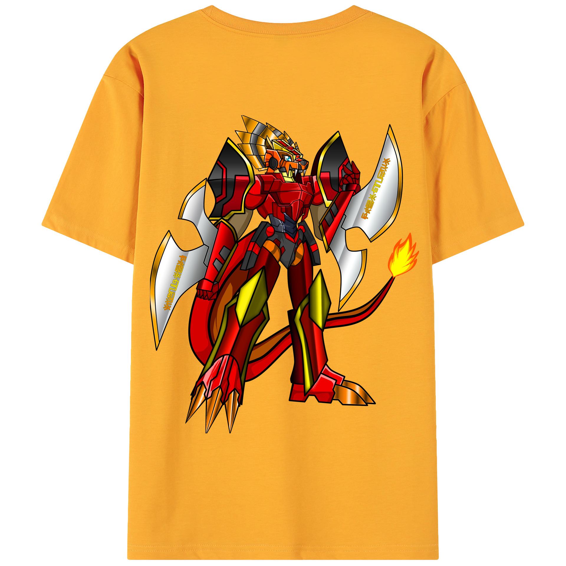 （画像用） Digimon デジタルモンスター/デジモン 綿100％ メンズ半袖Tシャツ（バックプリント） 通気性