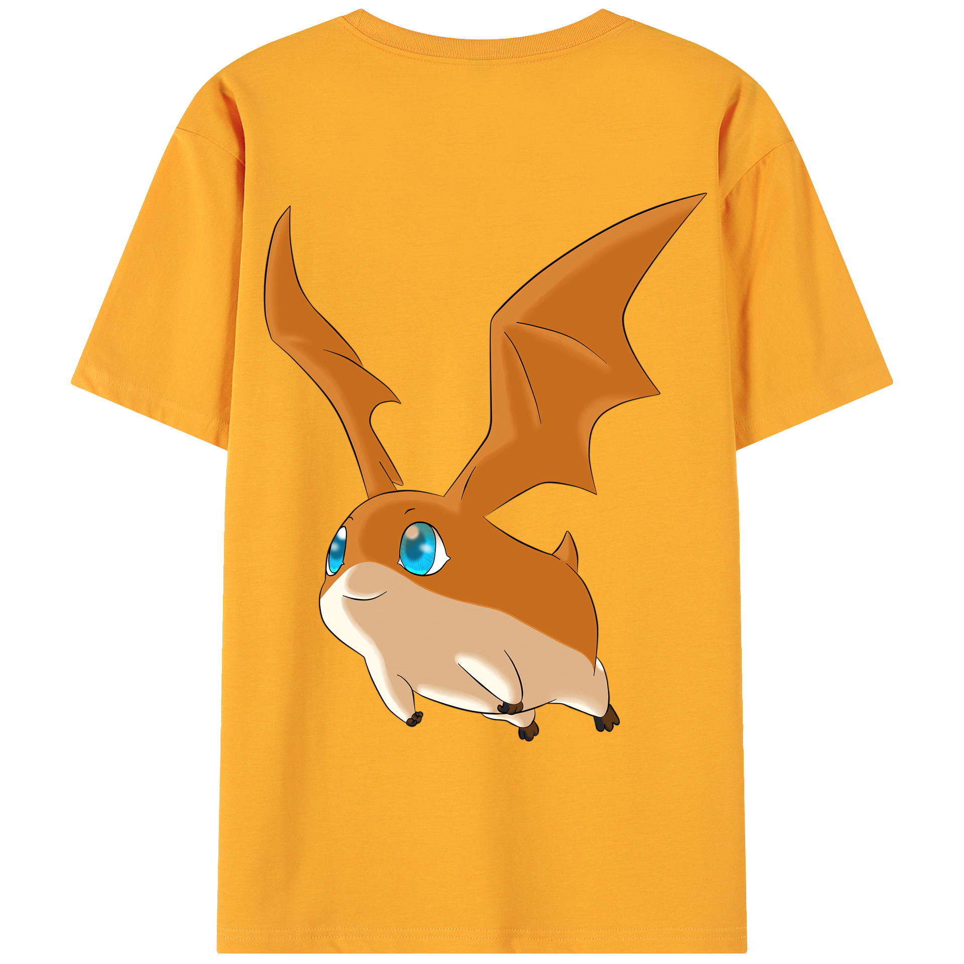 （画像用） Digimon デジタルモンスター/デジモン 綿100％ メンズ半袖Tシャツ（バックプリント） 通気性
