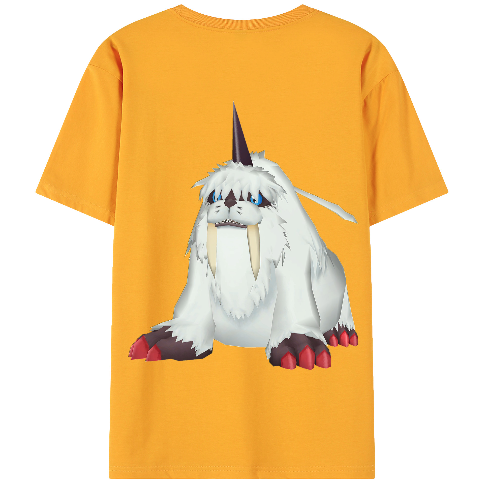 （画像用） Digimon デジタルモンスター/デジモン 綿100％ メンズ半袖Tシャツ（バックプリント） 通気性