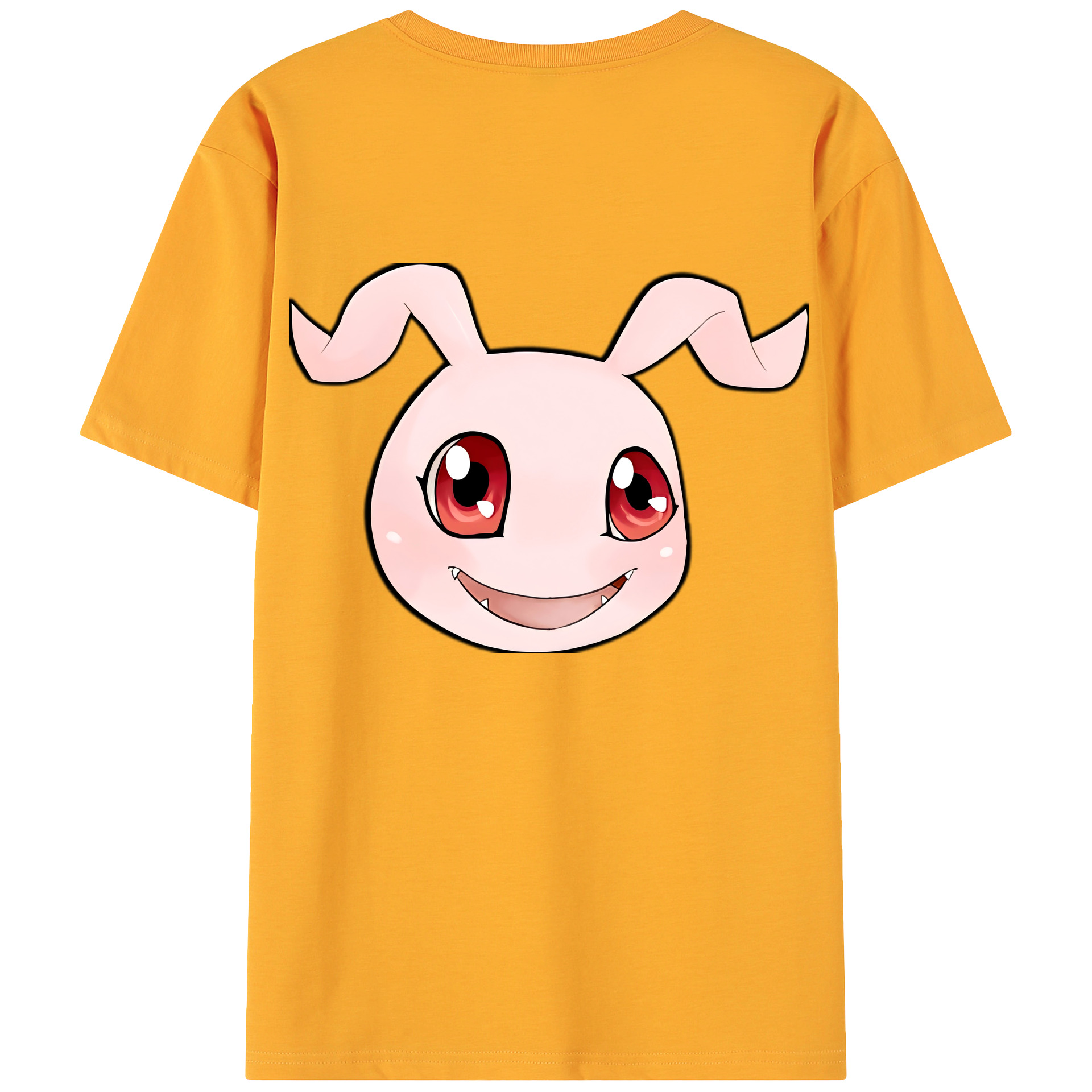 （画像用） Digimon デジタルモンスター/デジモン 綿100％ メンズ半袖Tシャツ（バックプリント） 通気性