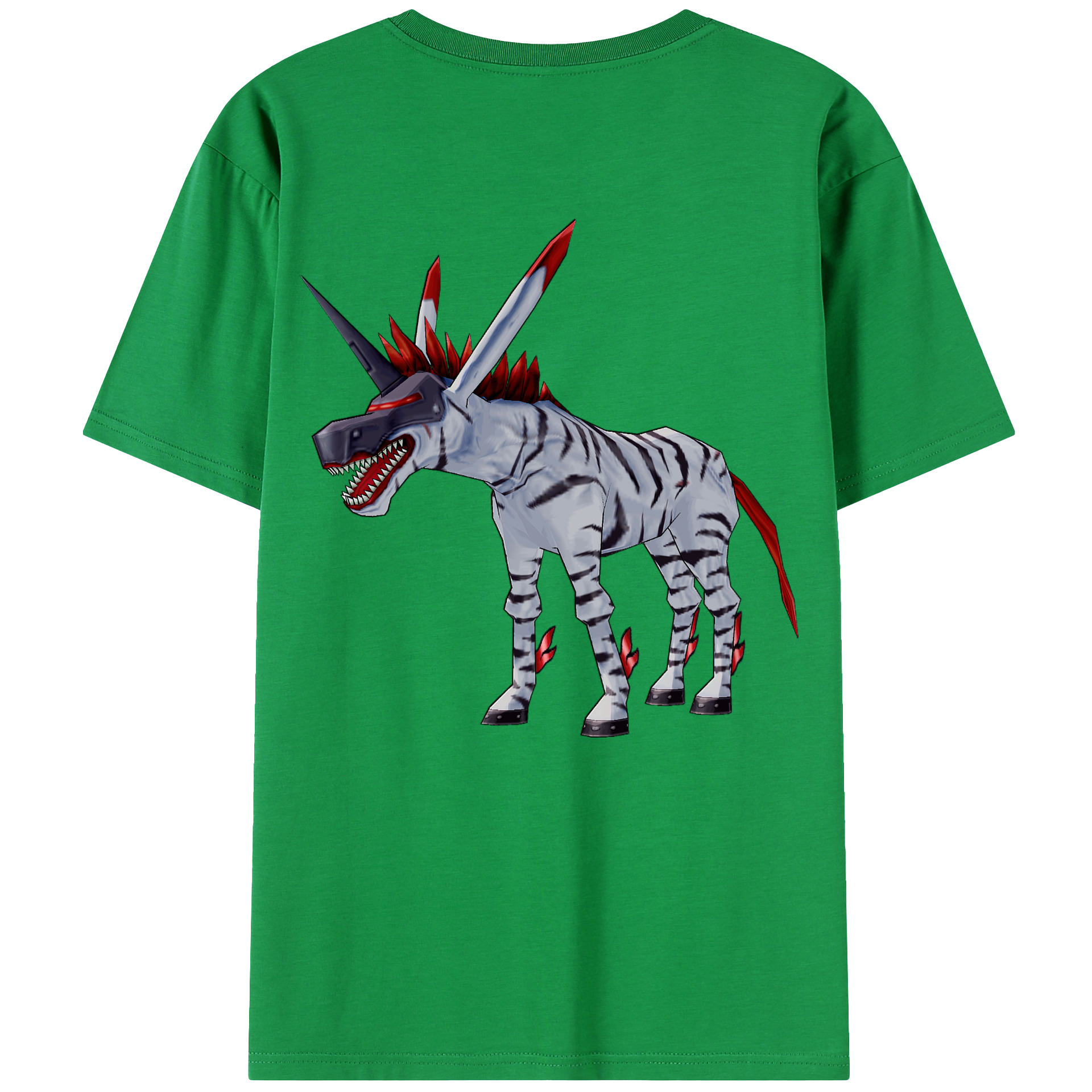 （画像用） Digimon デジタルモンスター/デジモン 綿100％ メンズ半袖Tシャツ（バックプリント） 通気性