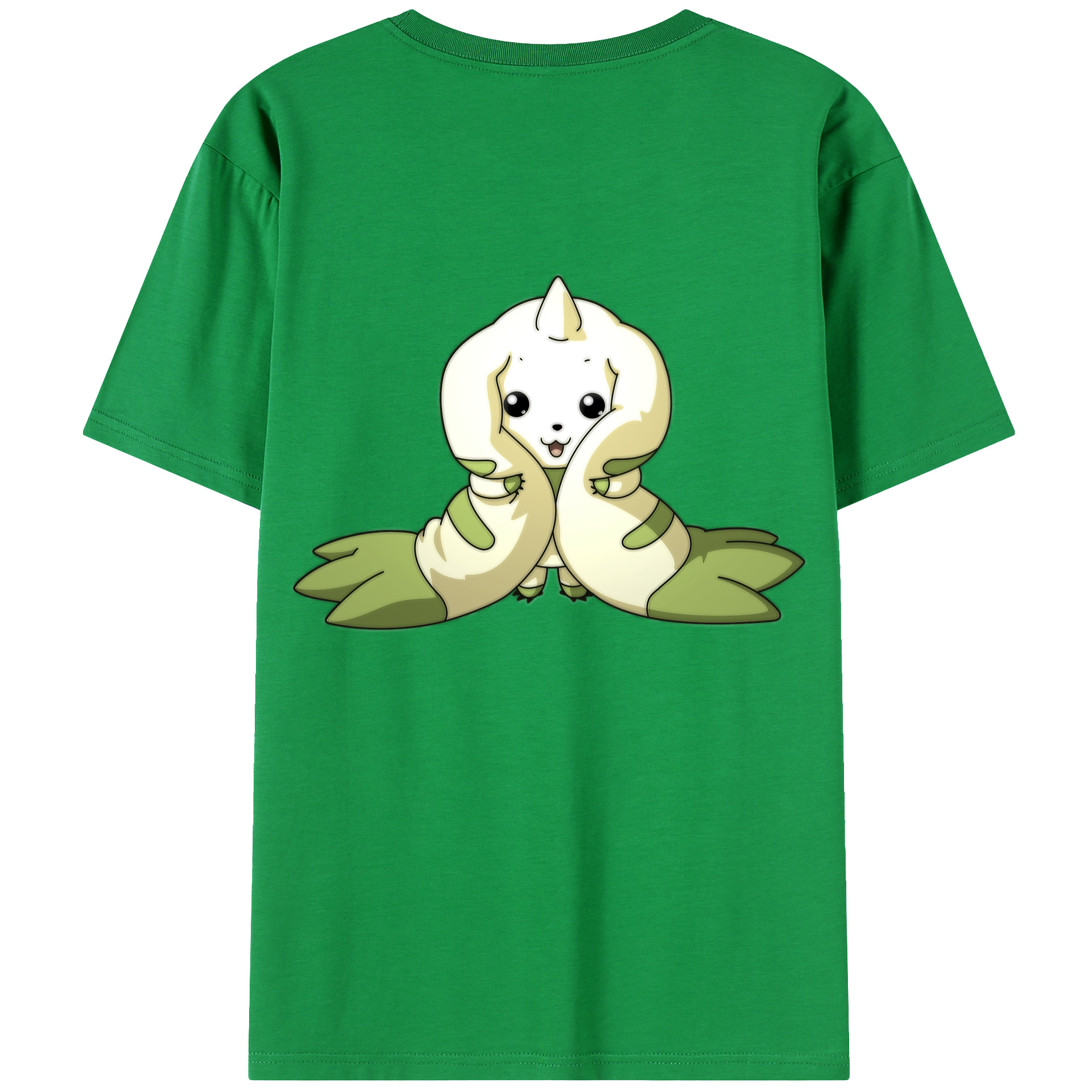 （画像用） Digimon デジタルモンスター/デジモン 綿100％ メンズ半袖Tシャツ（バックプリント） 通気性