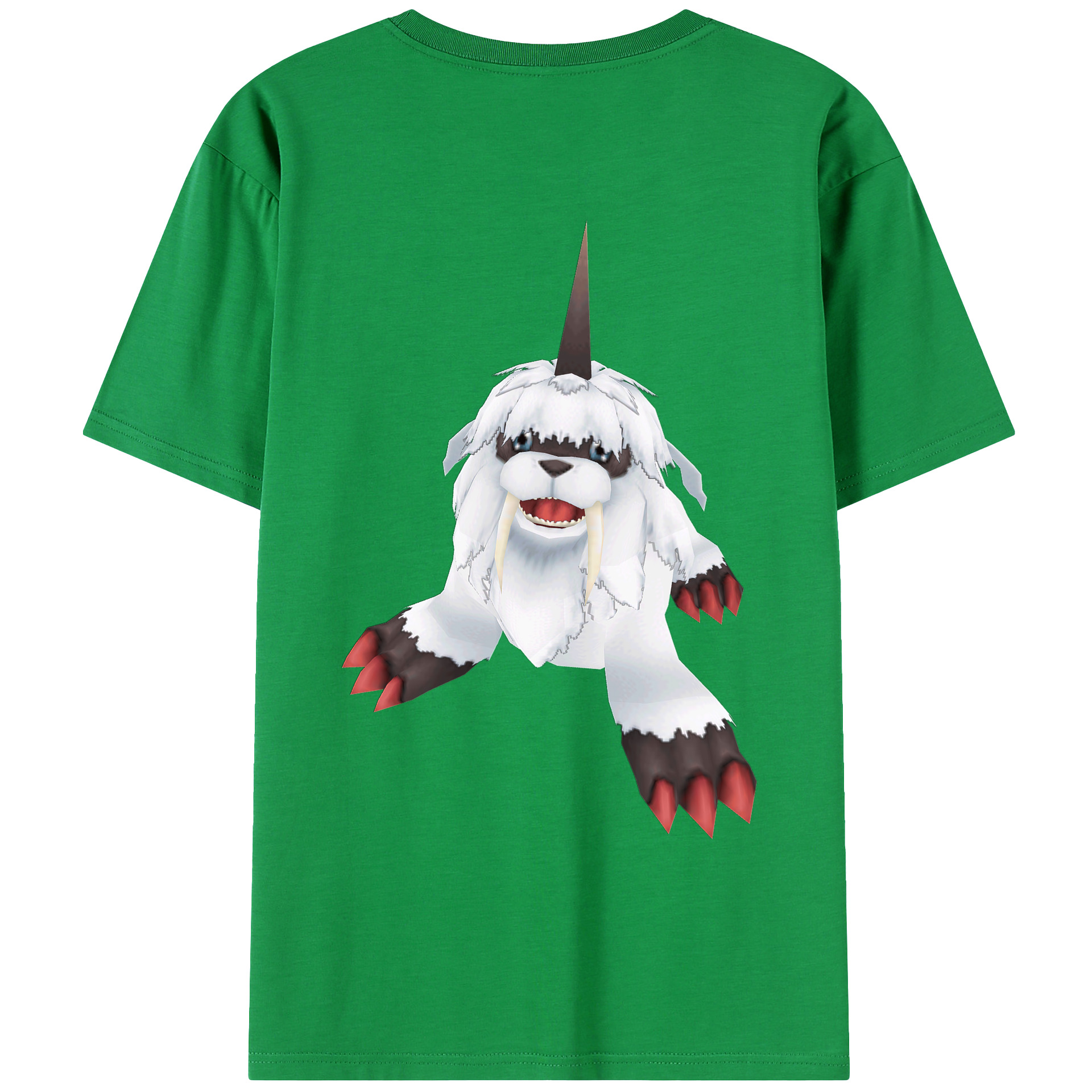 （画像用） Digimon デジタルモンスター/デジモン 綿100％ メンズ半袖Tシャツ（バックプリント） 通気性