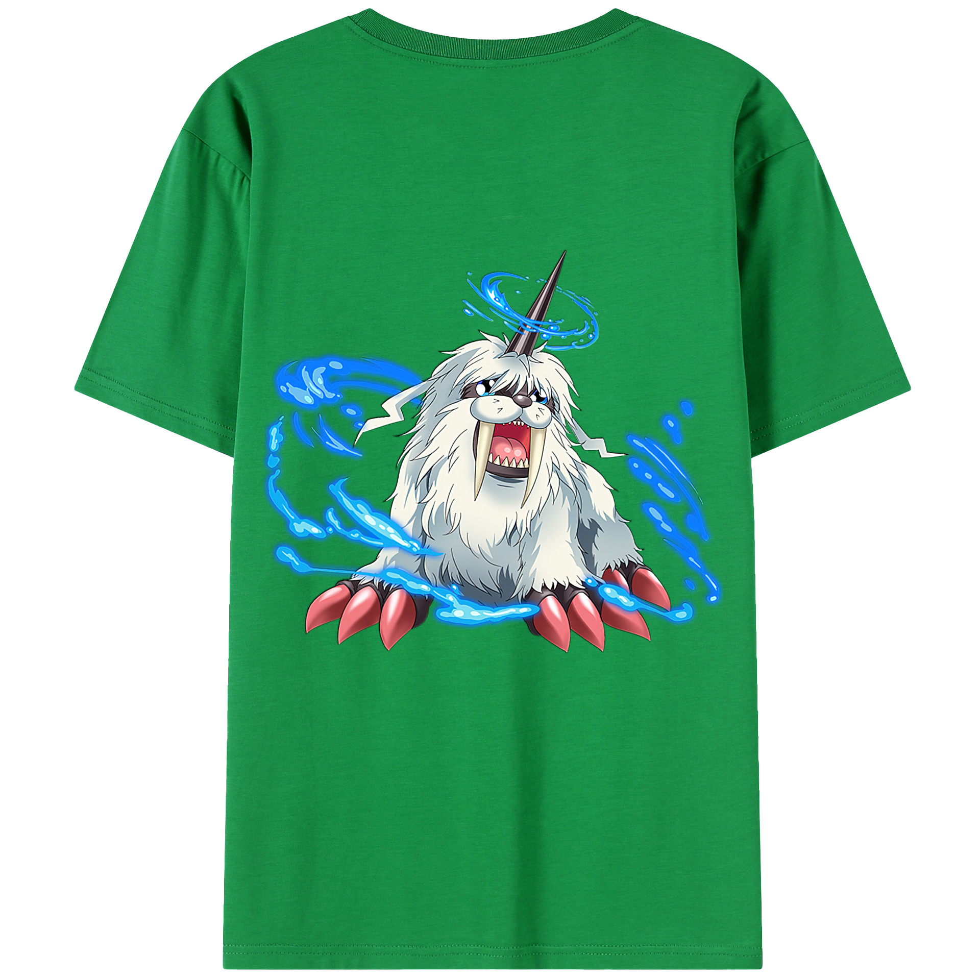 （画像用） Digimon デジタルモンスター/デジモン 綿100％ メンズ半袖Tシャツ（バックプリント） 通気性