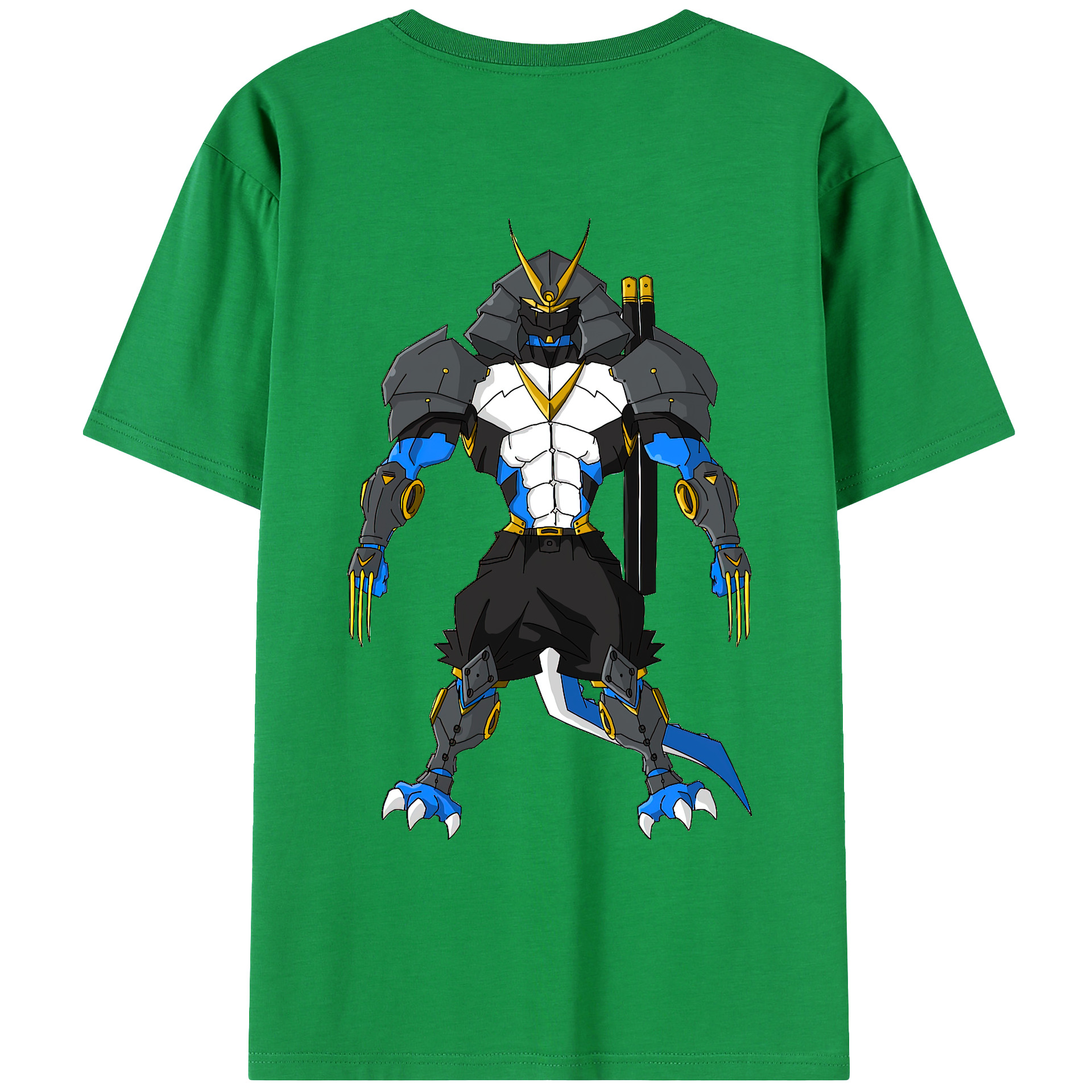 （画像用） Digimon デジタルモンスター/デジモン 綿100％ メンズ半袖Tシャツ（バックプリント） 通気性