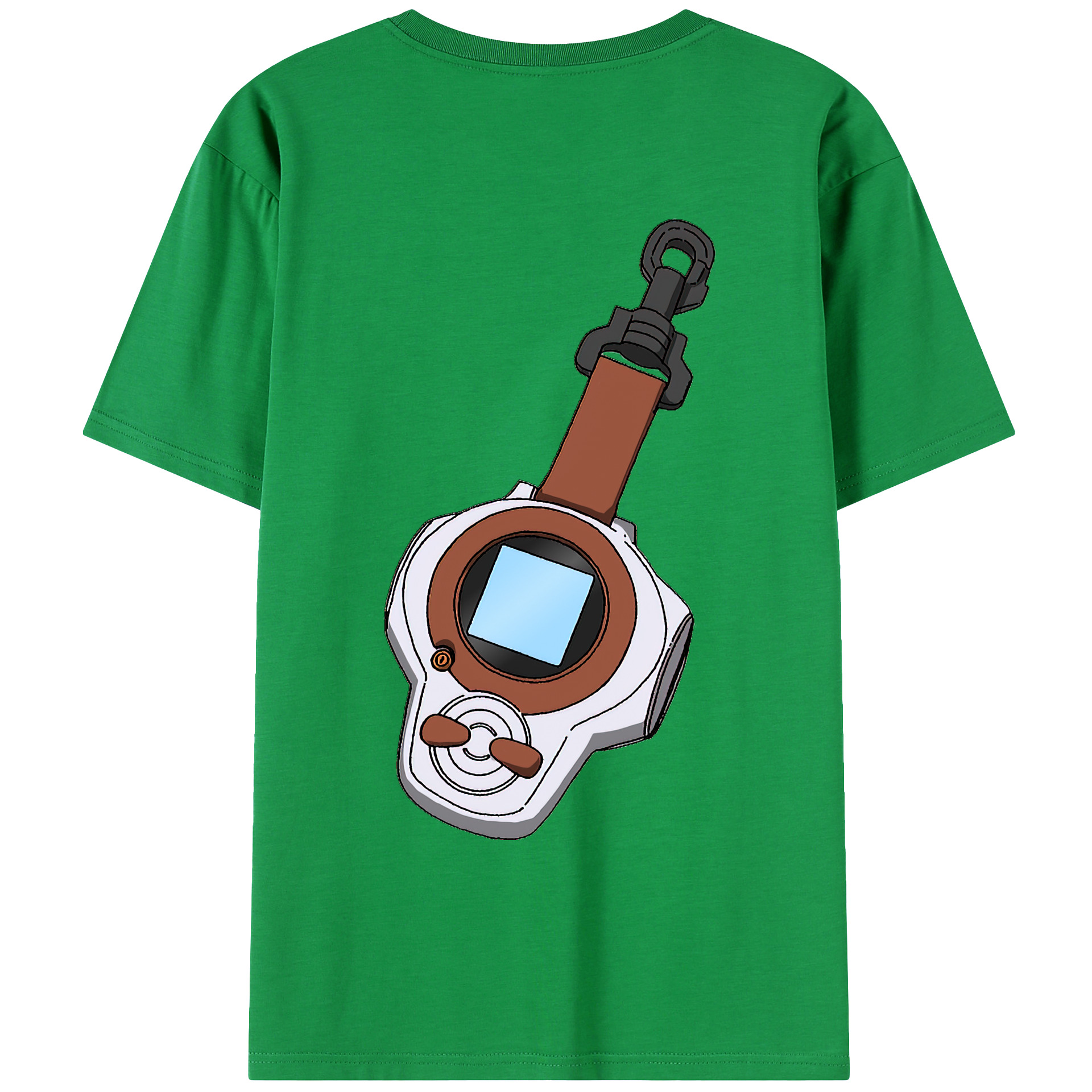 （画像用） Digimon デジタルモンスター/デジモン 綿100％ メンズ半袖Tシャツ（バックプリント） 通気性