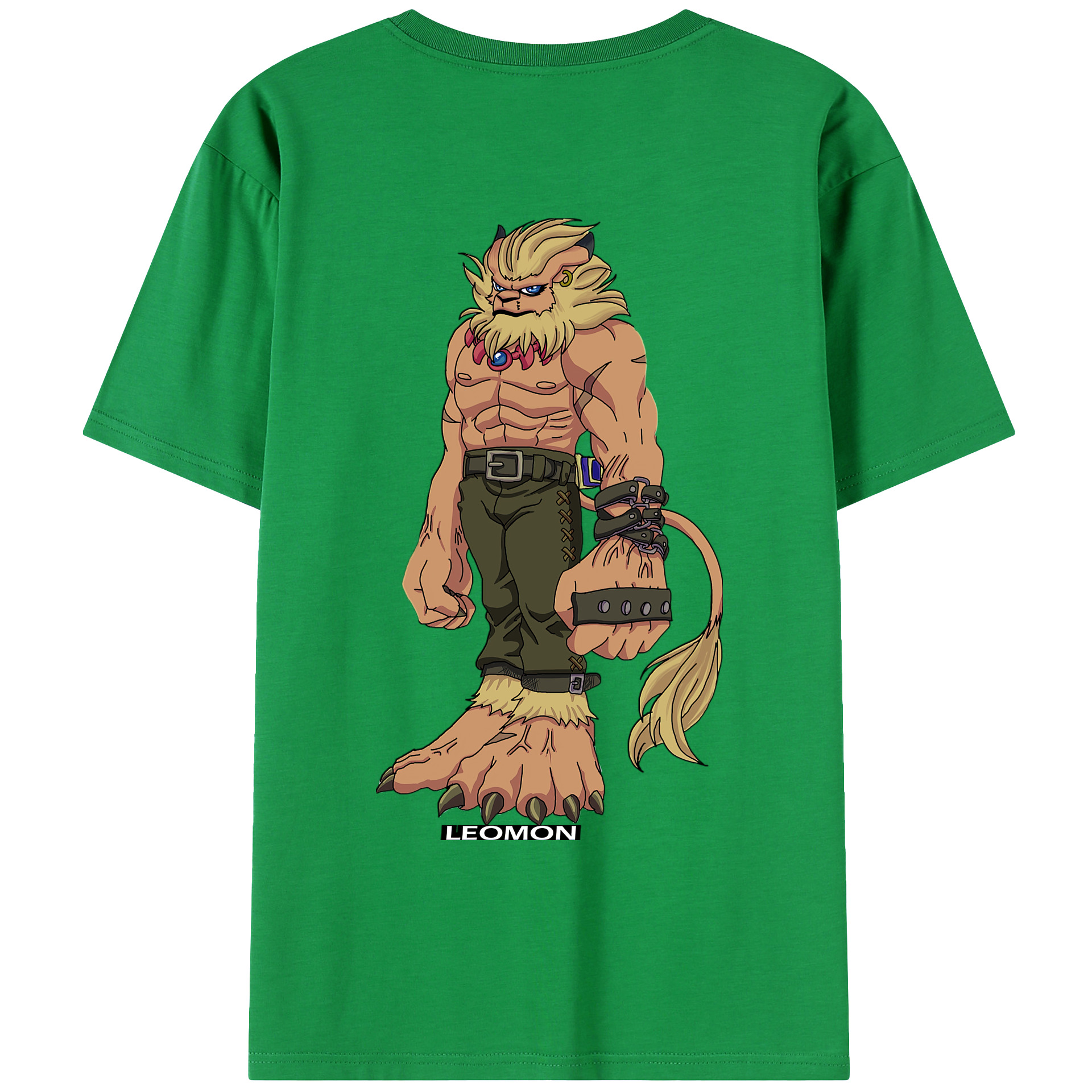 （画像用） Digimon デジタルモンスター/デジモン 綿100％ メンズ半袖Tシャツ（バックプリント） 通気性