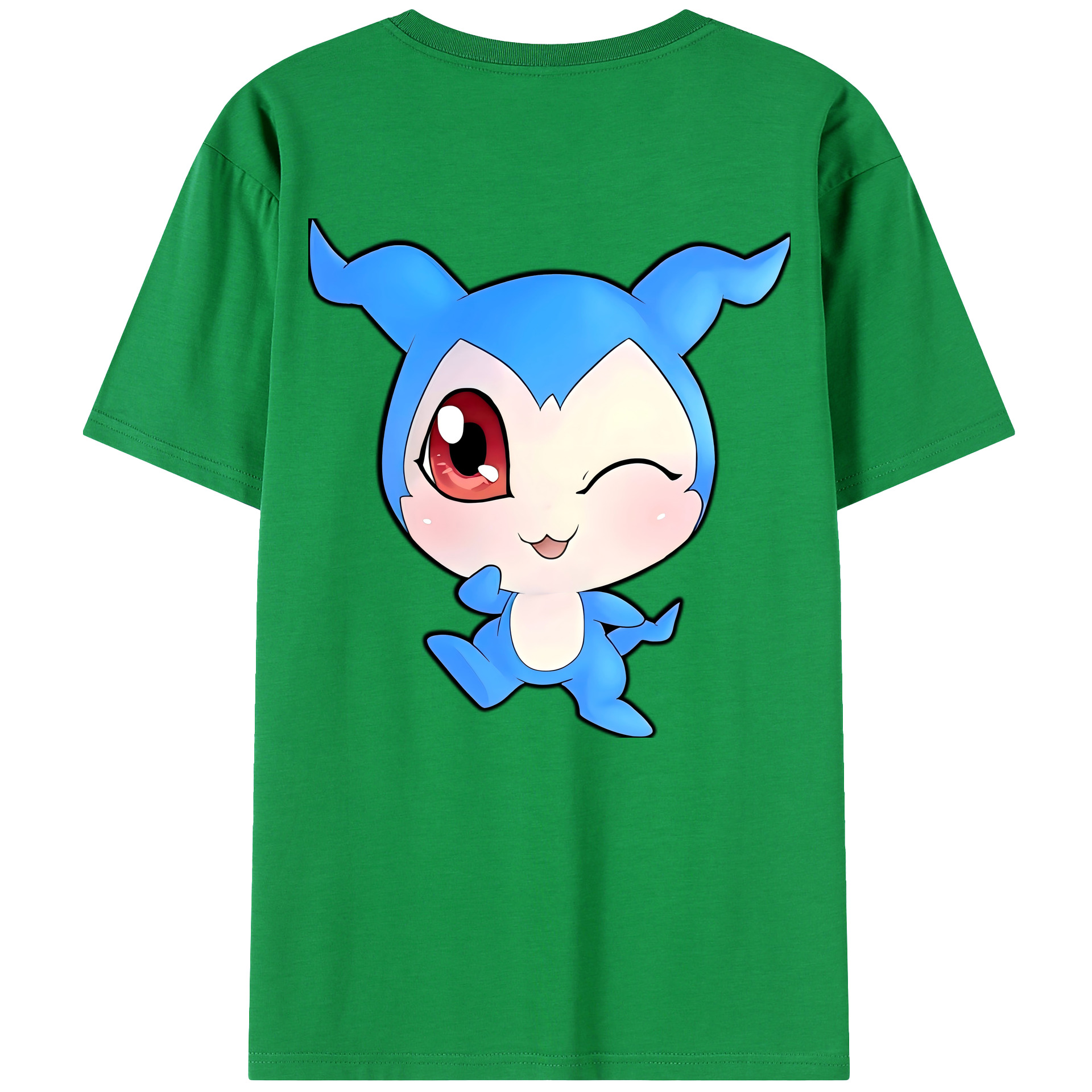 （画像用） Digimon デジタルモンスター/デジモン 綿100％ メンズ半袖Tシャツ（バックプリント） 通気性