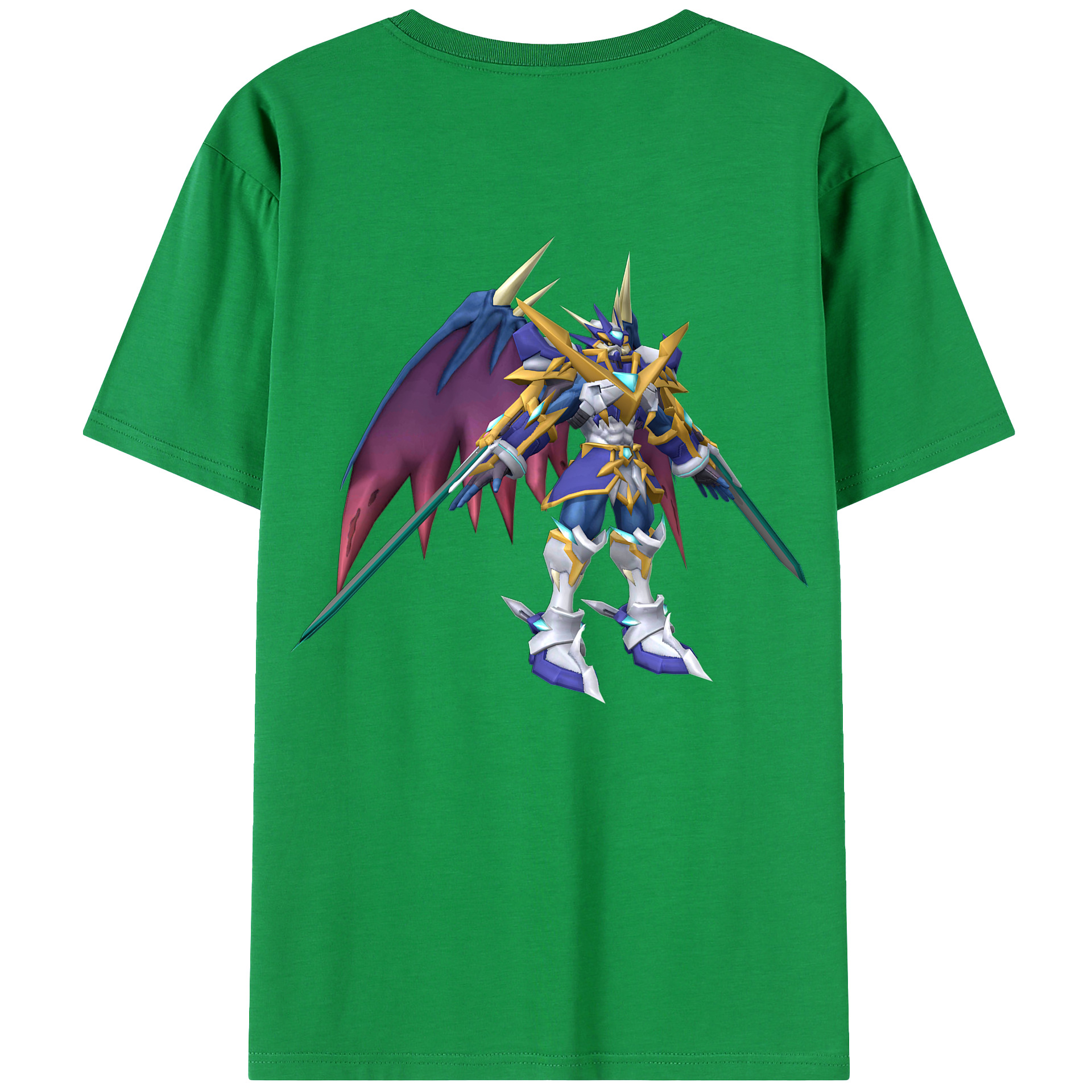 （画像用） Digimon デジタルモンスター/デジモン 綿100％ メンズ半袖Tシャツ（バックプリント） 通気性