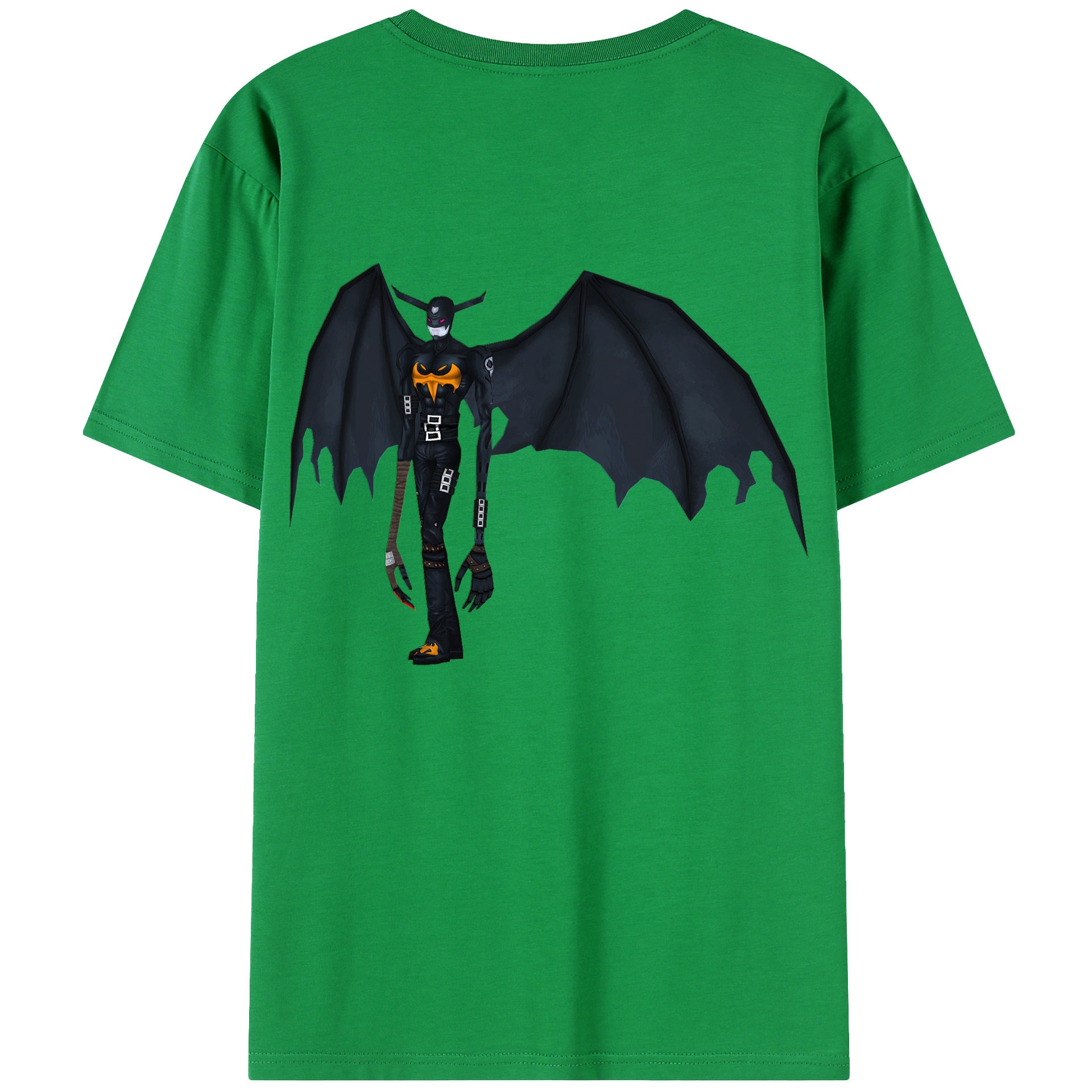 （画像用） Digimon デジタルモンスター/デジモン 綿100％ メンズ半袖Tシャツ（バックプリント） 通気性