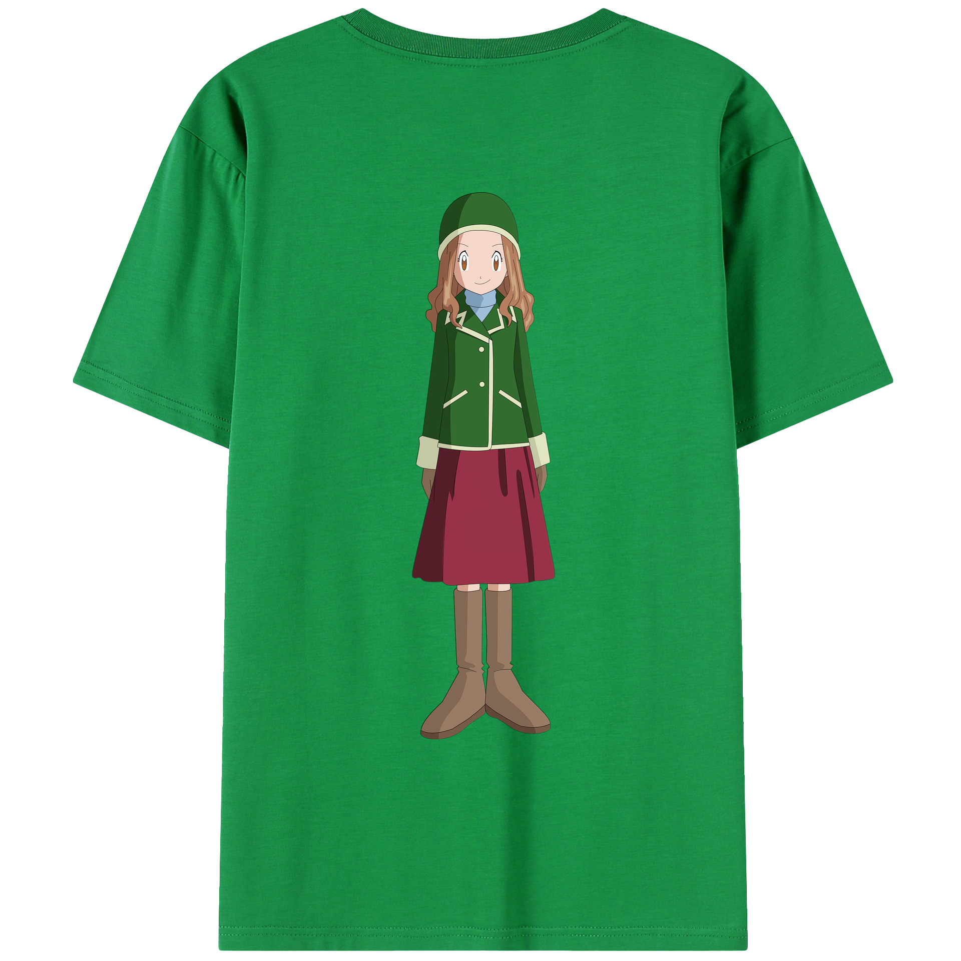 （画像用） Digimon デジタルモンスター/デジモン 綿100％ メンズ半袖Tシャツ（バックプリント） 通気性