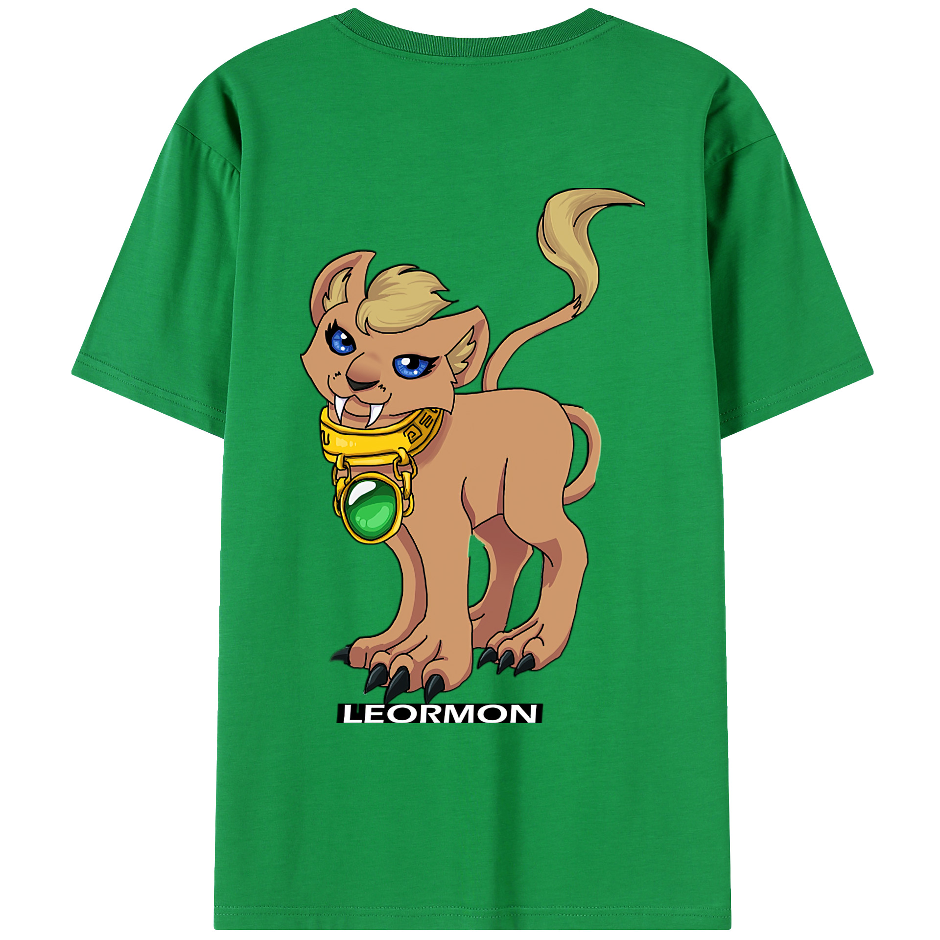 （画像用） Digimon デジタルモンスター/デジモン 綿100％ メンズ半袖Tシャツ（バックプリント） 通気性