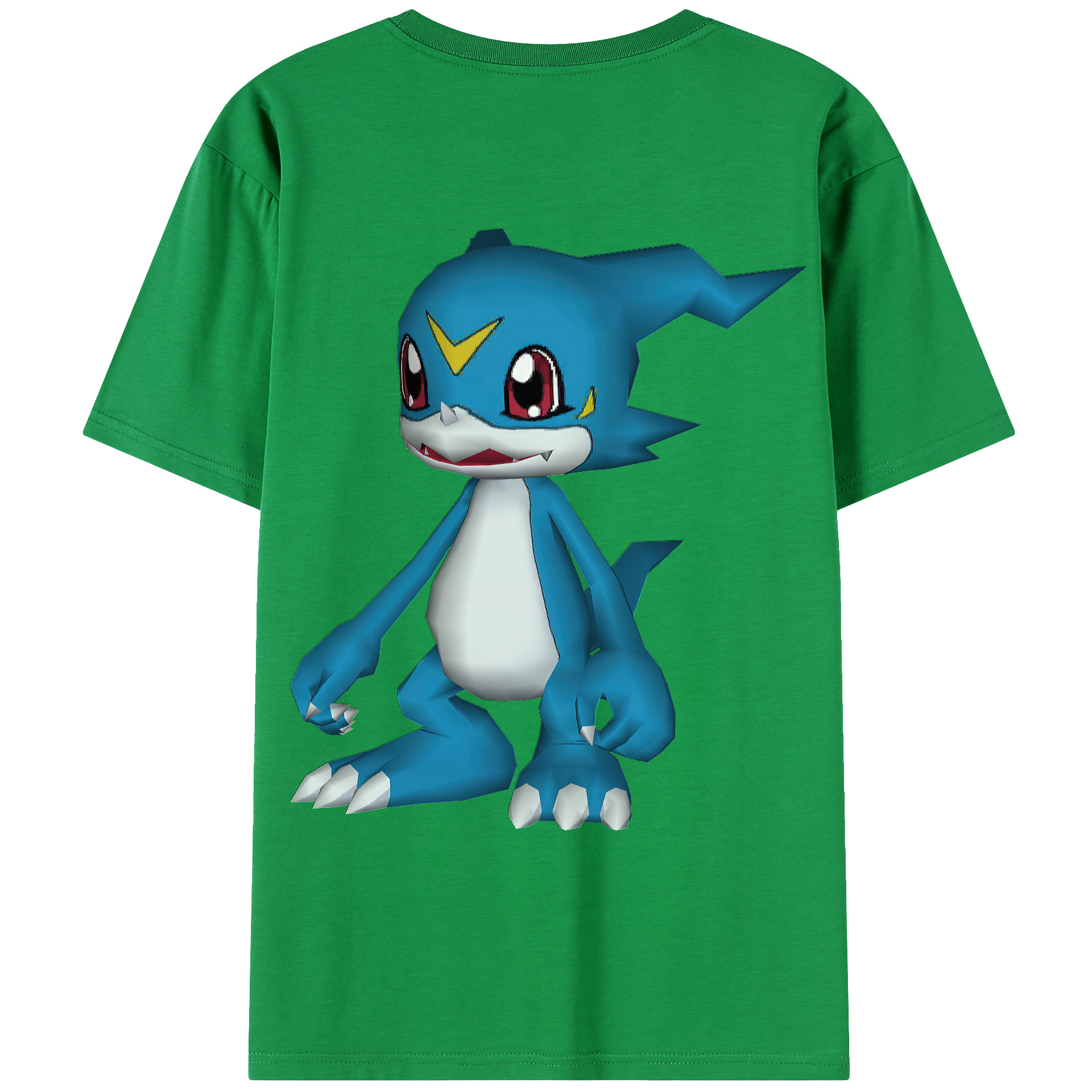 （画像用） Digimon デジタルモンスター/デジモン 綿100％ メンズ半袖Tシャツ（バックプリント） 通気性
