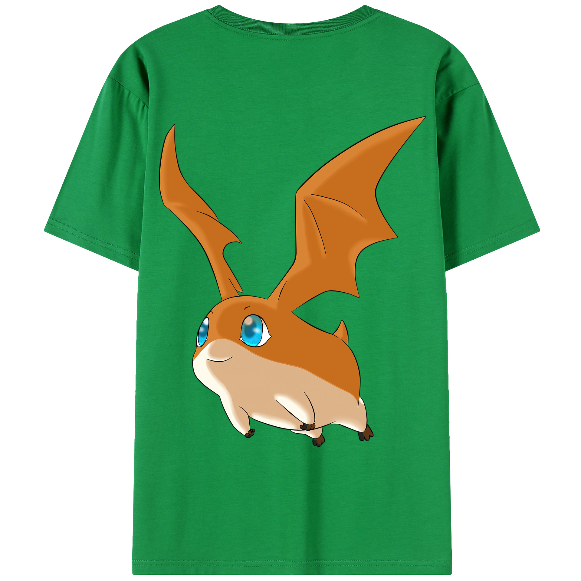 （画像用） Digimon デジタルモンスター/デジモン 綿100％ メンズ半袖Tシャツ（バックプリント） 通気性