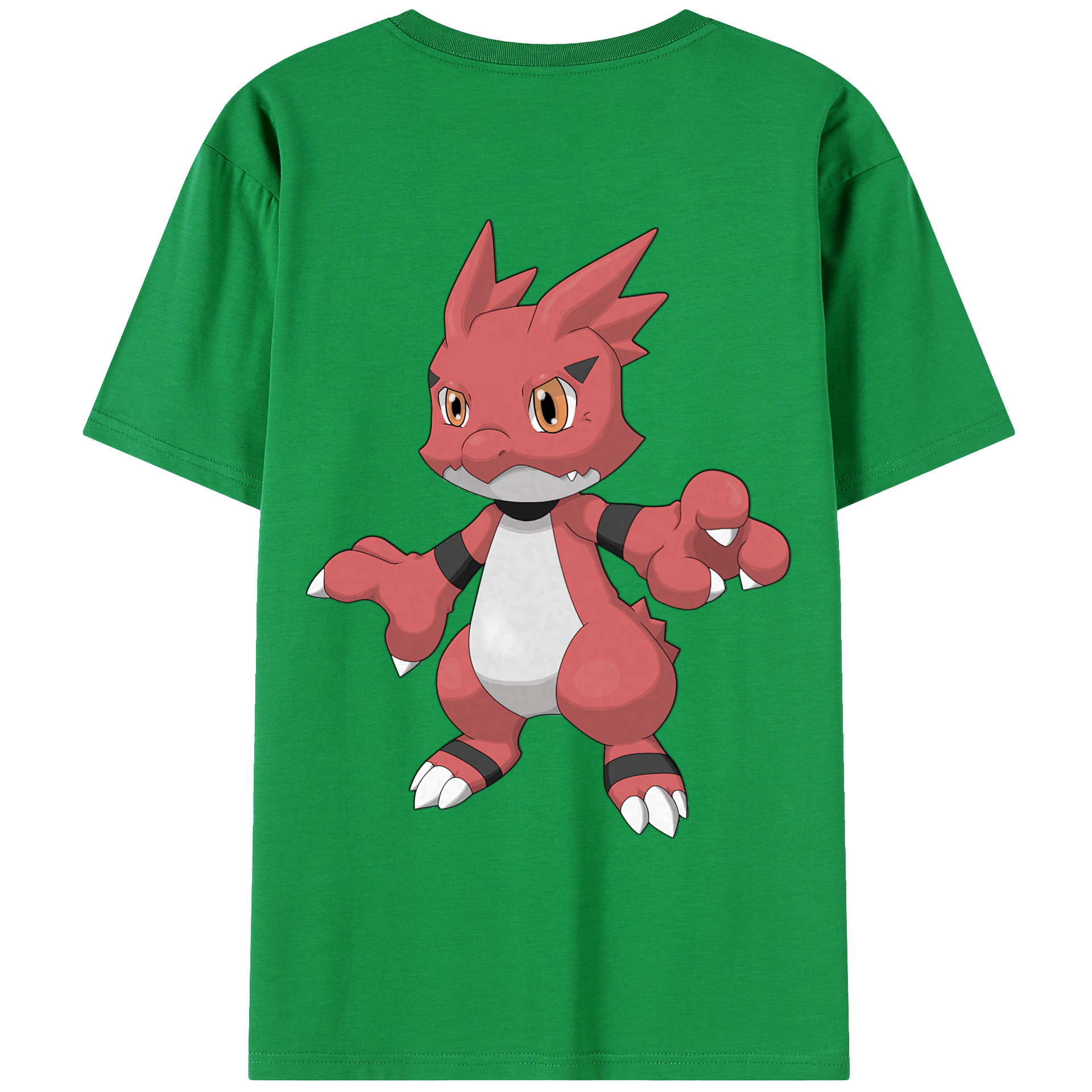 （画像用） Digimon デジタルモンスター/デジモン 綿100％ メンズ半袖Tシャツ（バックプリント） 通気性
