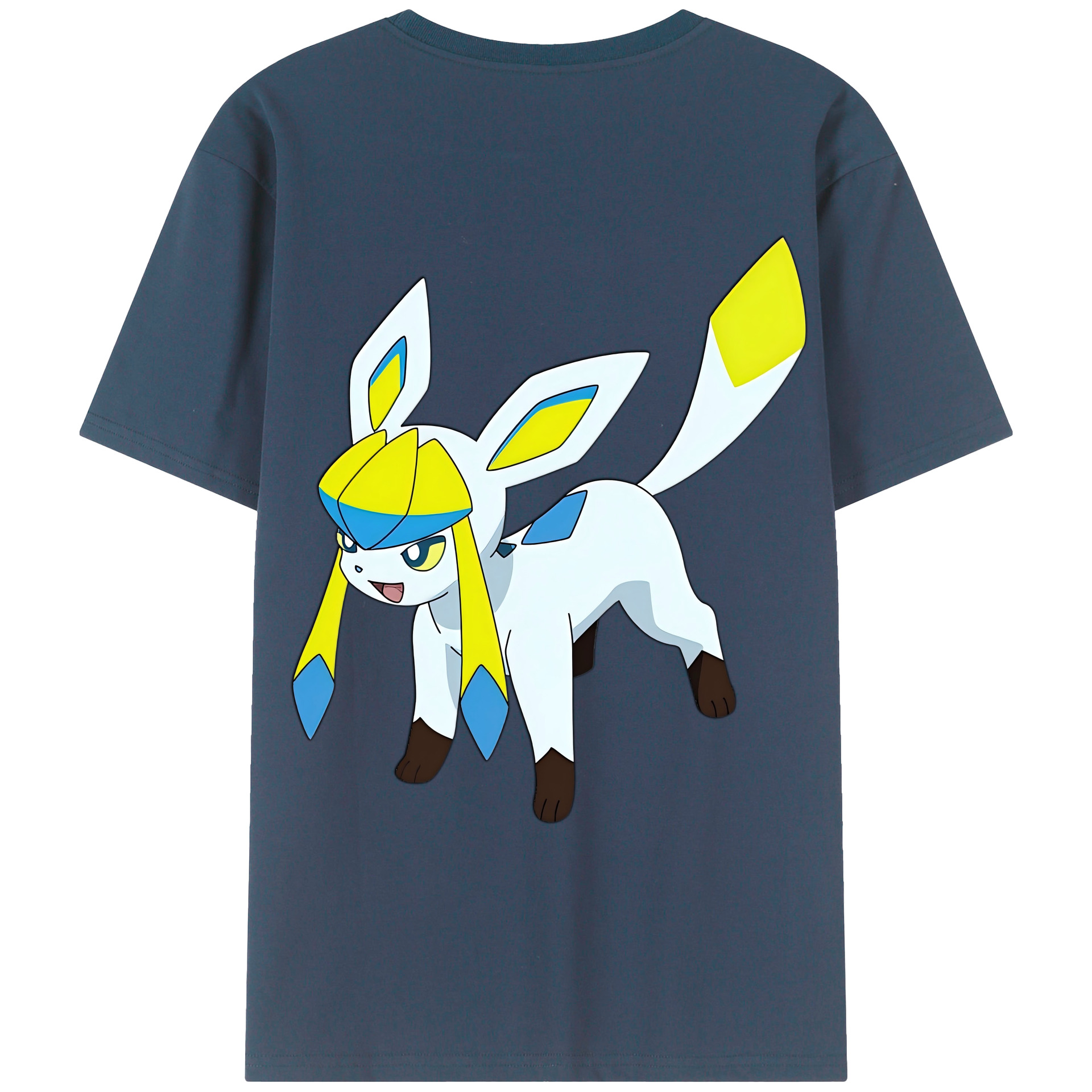 （画像用） Digimon デジタルモンスター/デジモン 綿100％ メンズ半袖Tシャツ（バックプリント） 通気性