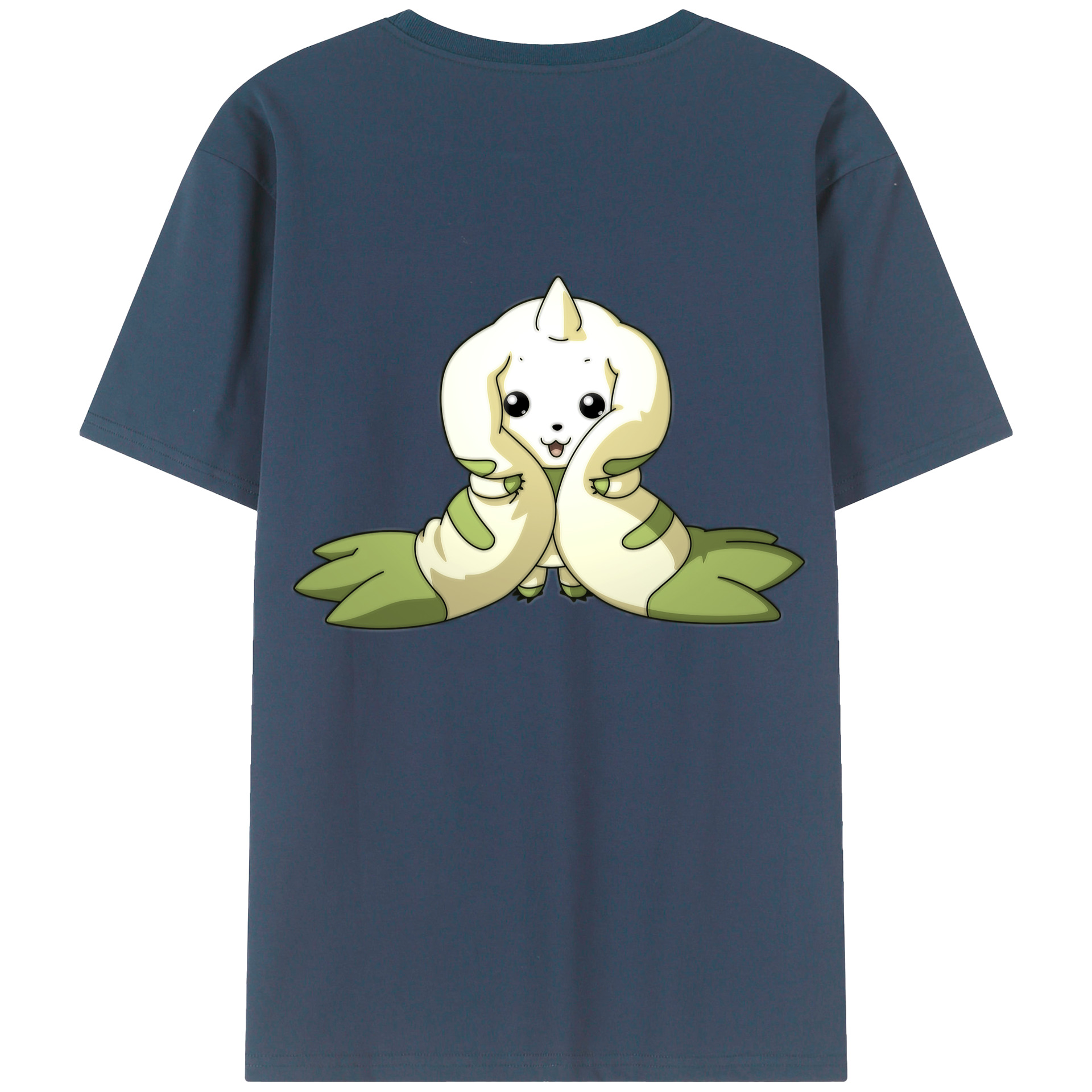 （画像用） Digimon デジタルモンスター/デジモン 綿100％ メンズ半袖Tシャツ（バックプリント） 通気性