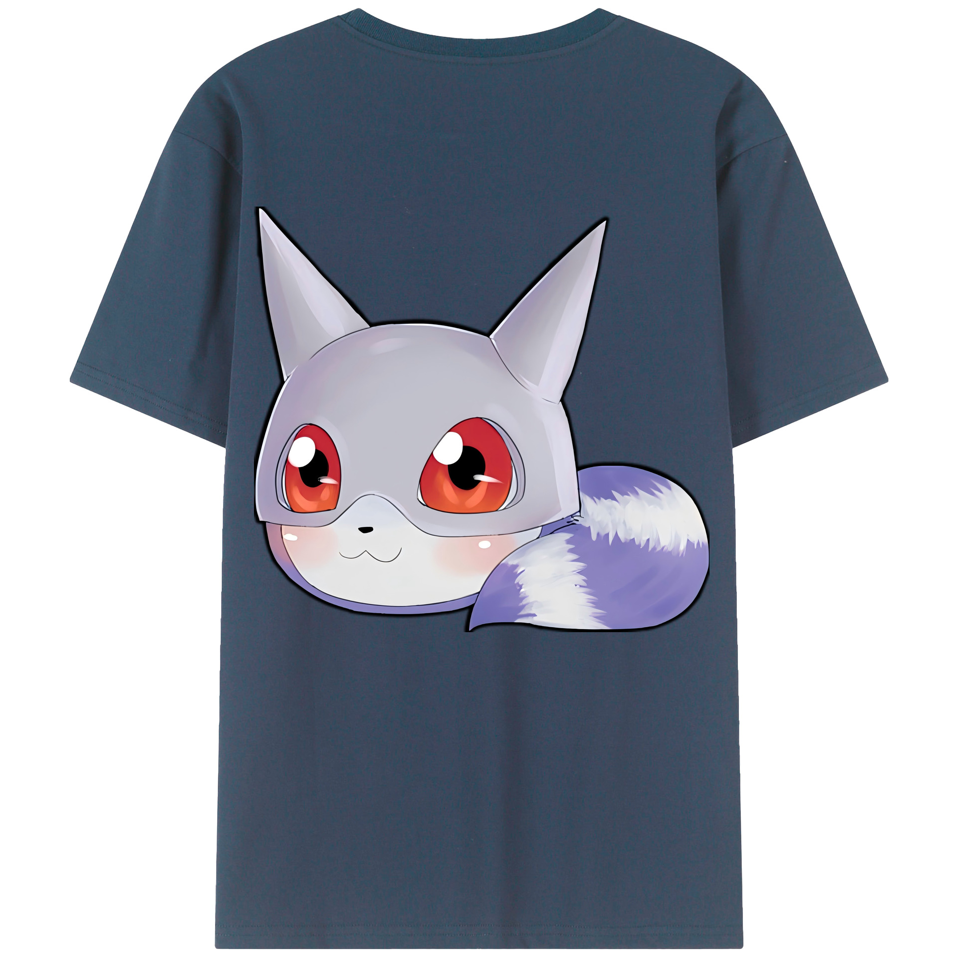 （画像用） Digimon デジタルモンスター/デジモン 綿100％ メンズ半袖Tシャツ（バックプリント） 通気性
