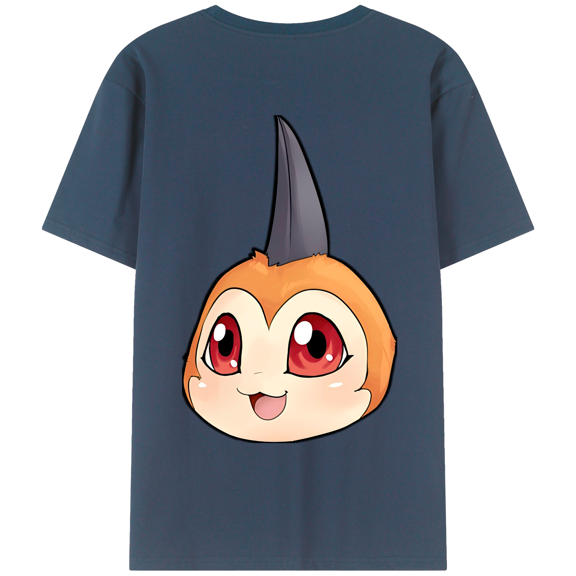 （画像用） Digimon デジタルモンスター/デジモン 綿100％ メンズ半袖Tシャツ（バックプリント） 通気性
