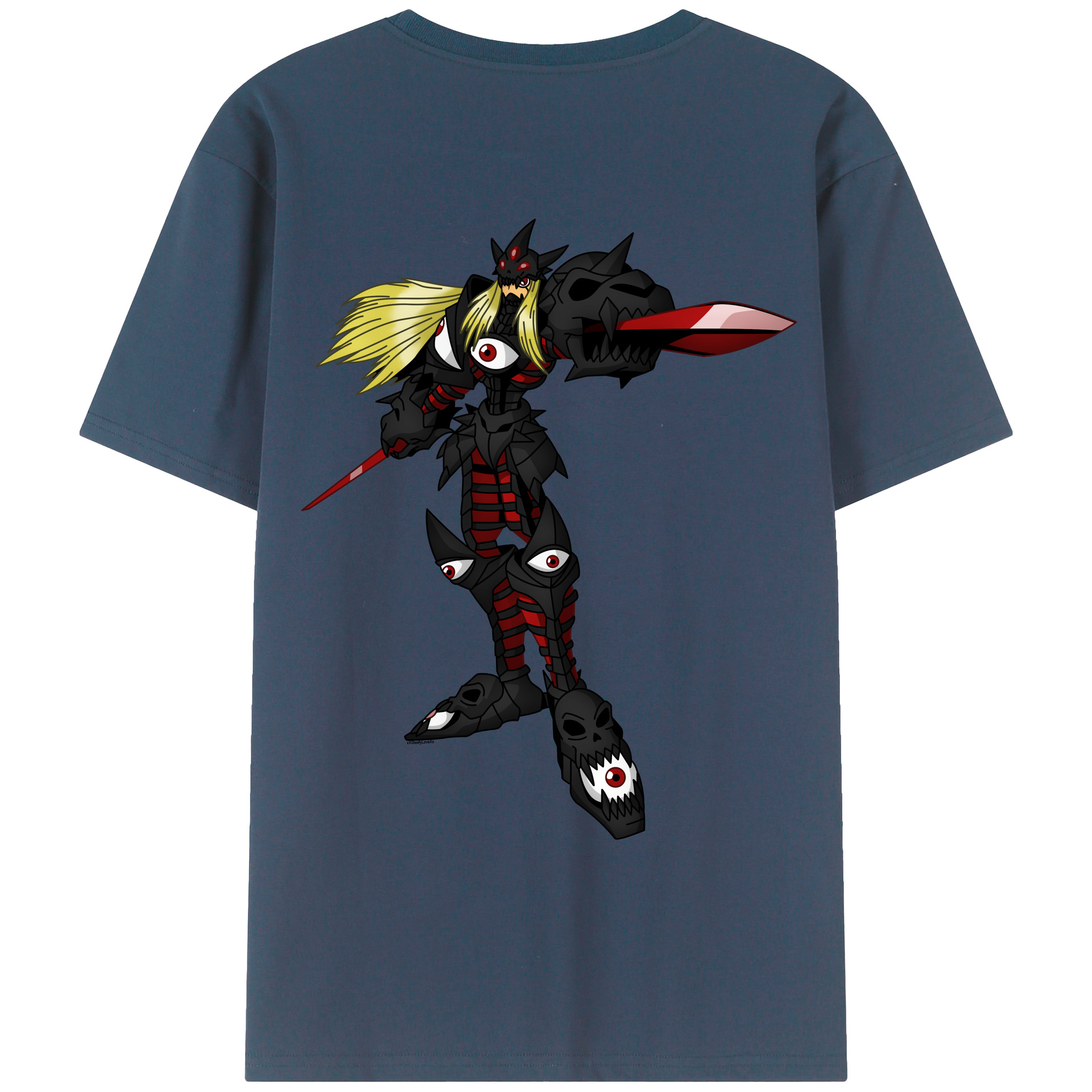（画像用） Digimon デジタルモンスター/デジモン 綿100％ メンズ半袖Tシャツ（バックプリント） 通気性