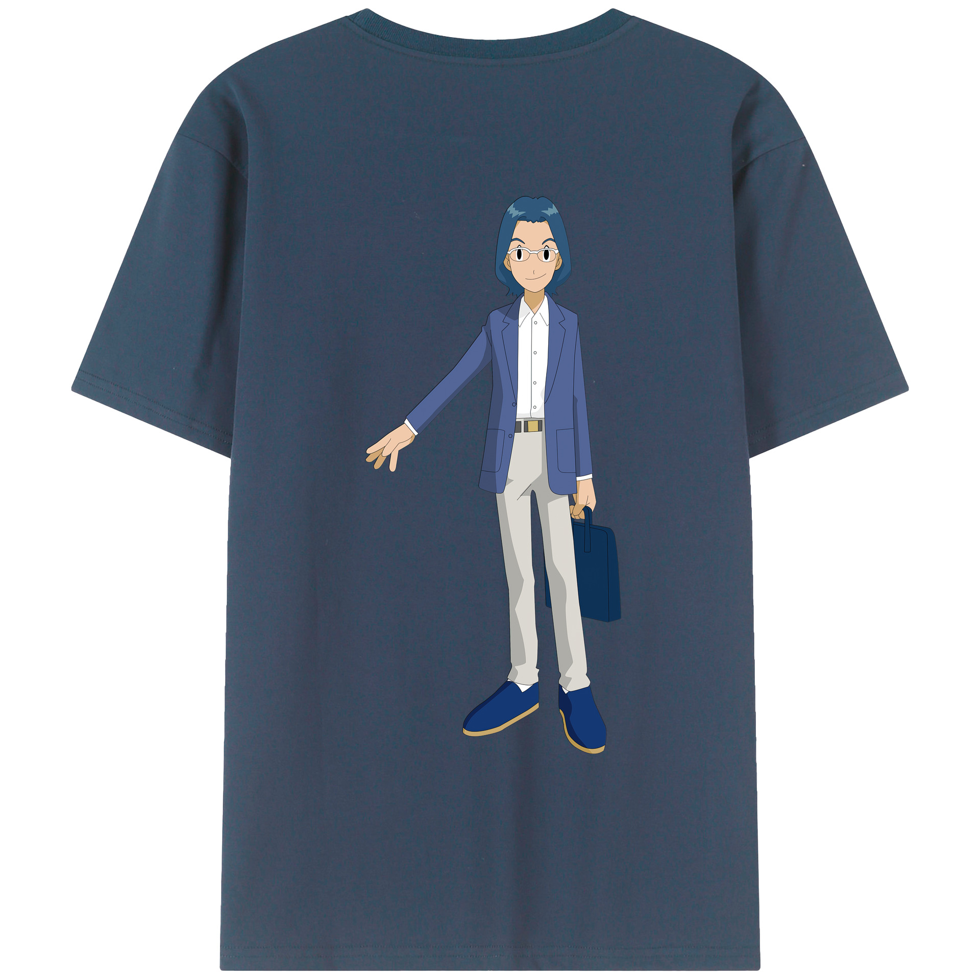（画像用） Digimon デジタルモンスター/デジモン 綿100％ メンズ半袖Tシャツ（バックプリント） 通気性