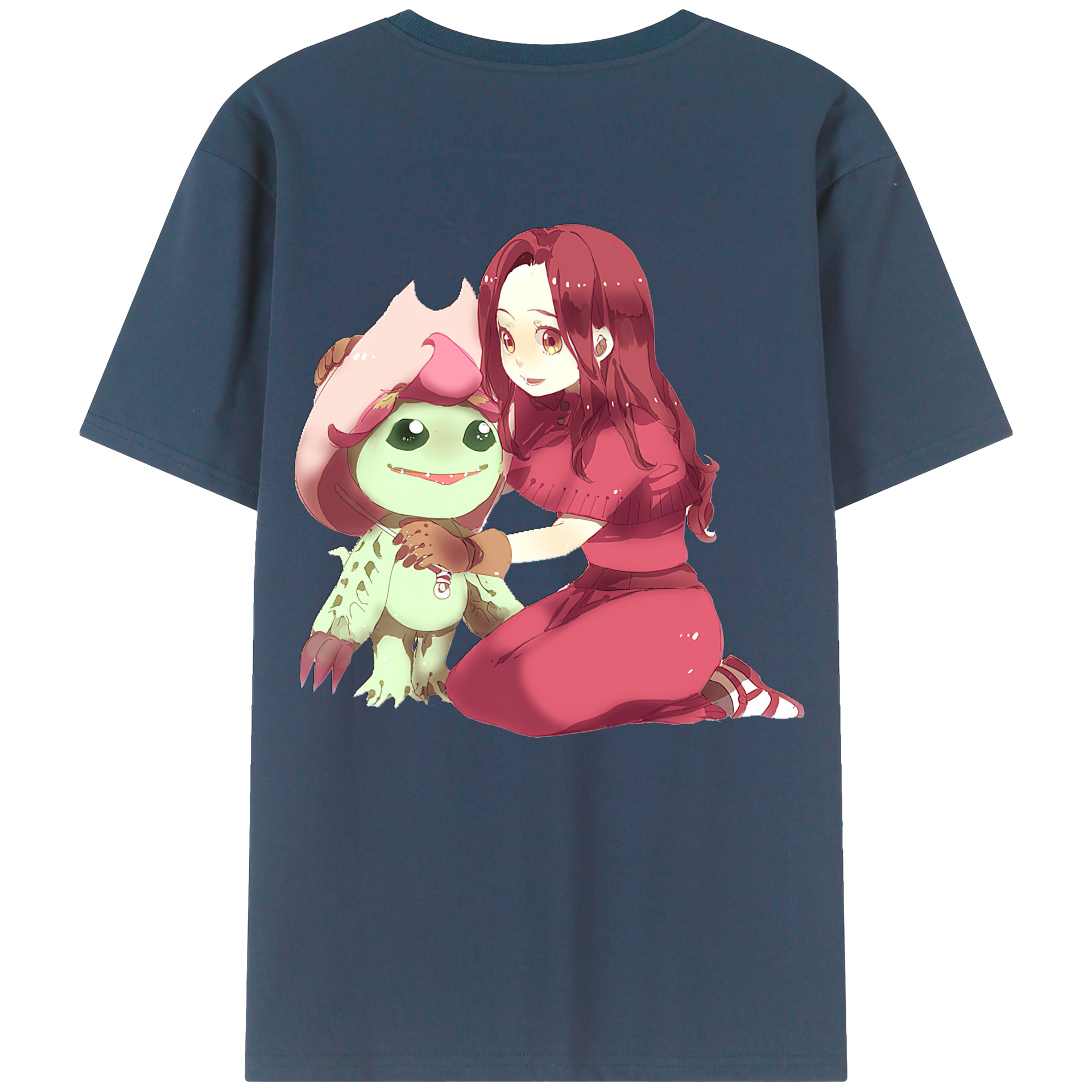 （画像用） Digimon デジタルモンスター/デジモン 綿100％ メンズ半袖Tシャツ（バックプリント） 通気性