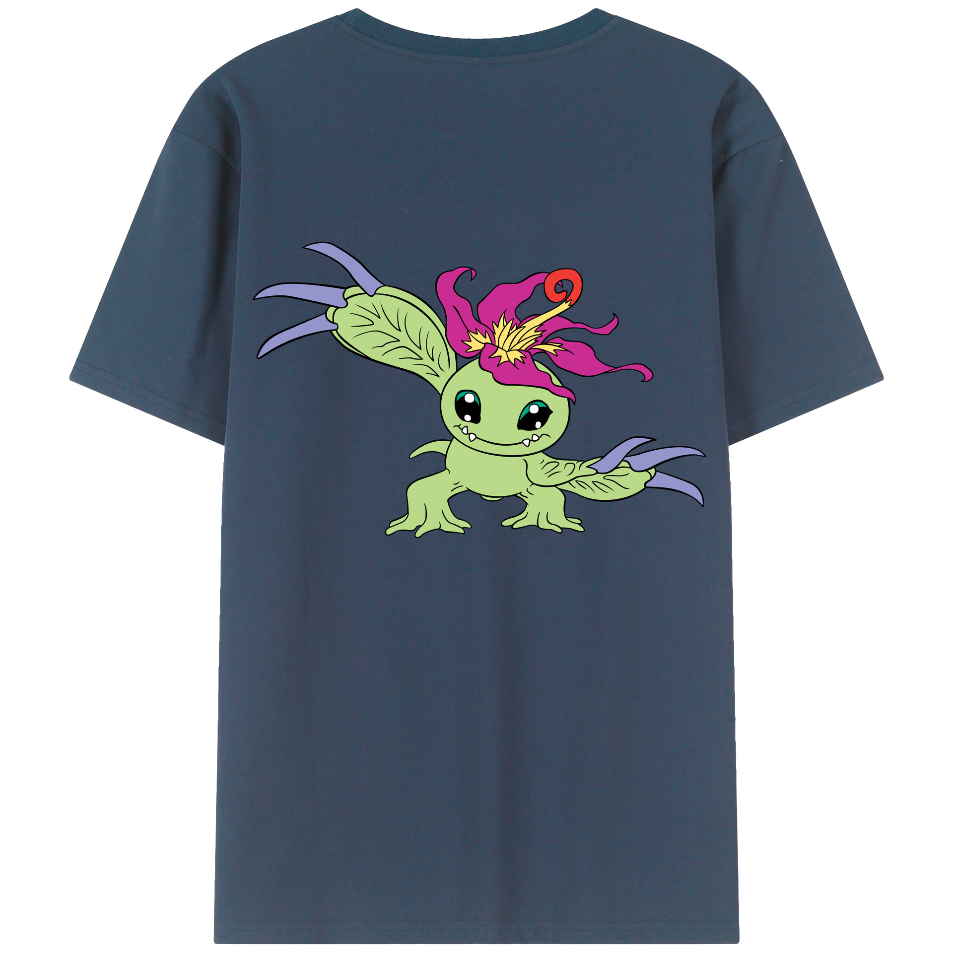 （画像用） Digimon デジタルモンスター/デジモン 綿100％ メンズ半袖Tシャツ（バックプリント） 通気性