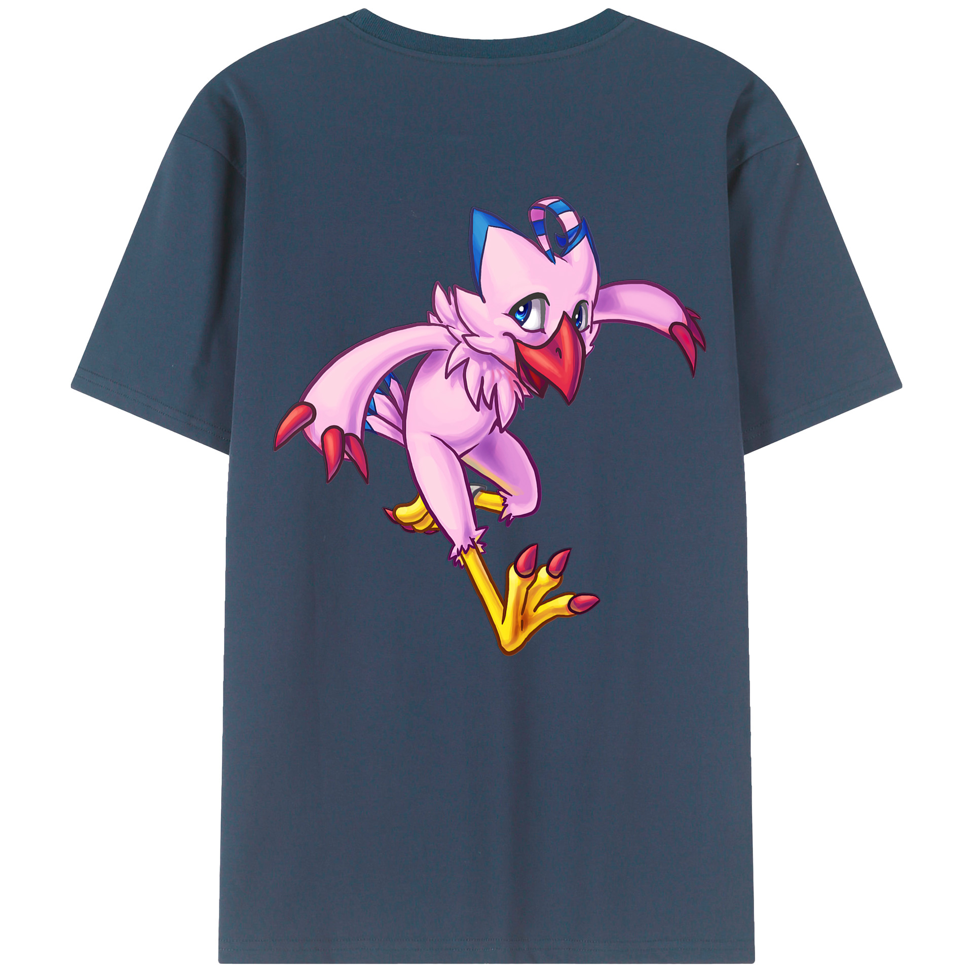 （画像用） Digimon デジタルモンスター/デジモン 綿100％ メンズ半袖Tシャツ（バックプリント） 通気性