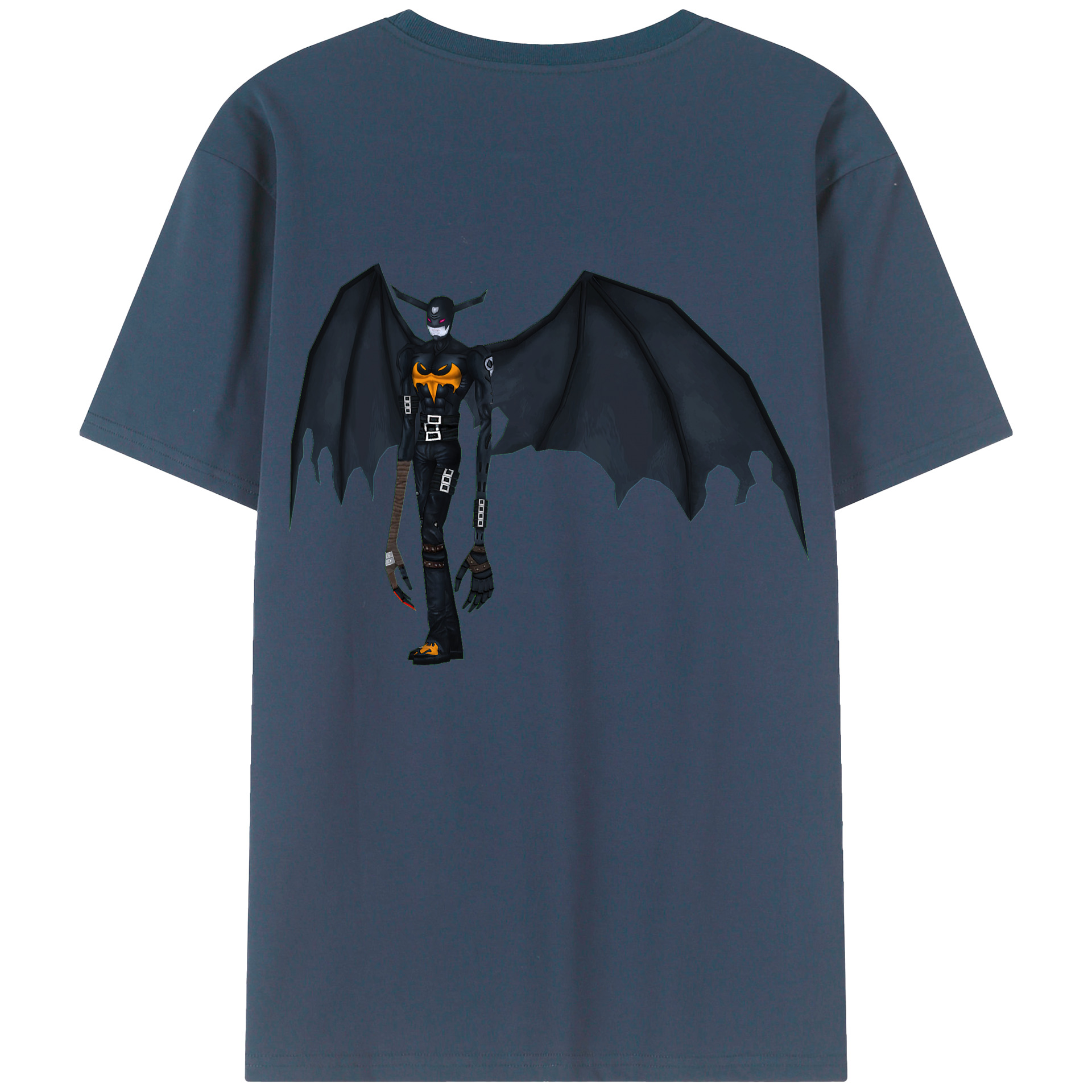 （画像用） Digimon デジタルモンスター/デジモン 綿100％ メンズ半袖Tシャツ（バックプリント） 通気性