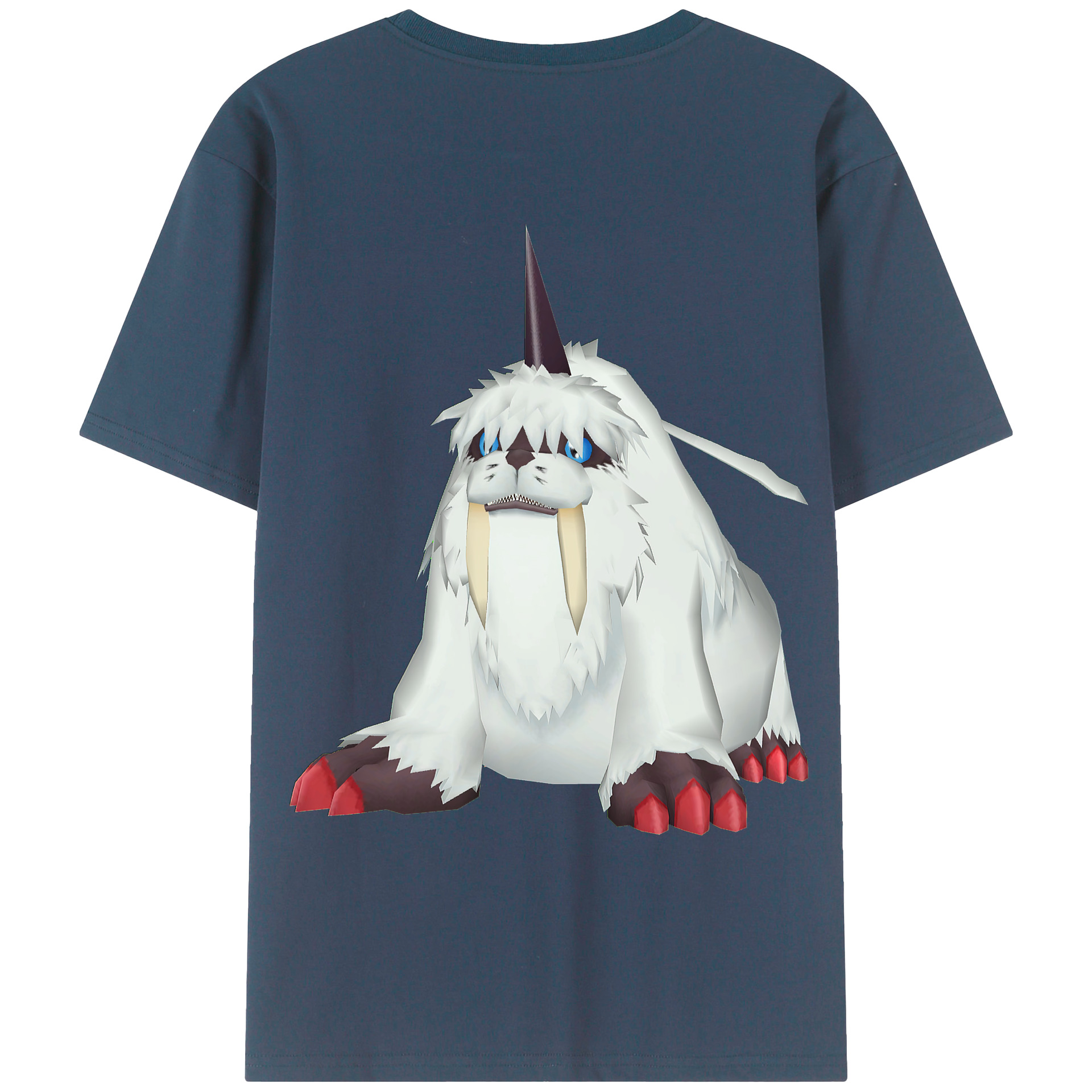 （画像用） Digimon デジタルモンスター/デジモン 綿100％ メンズ半袖Tシャツ（バックプリント） 通気性