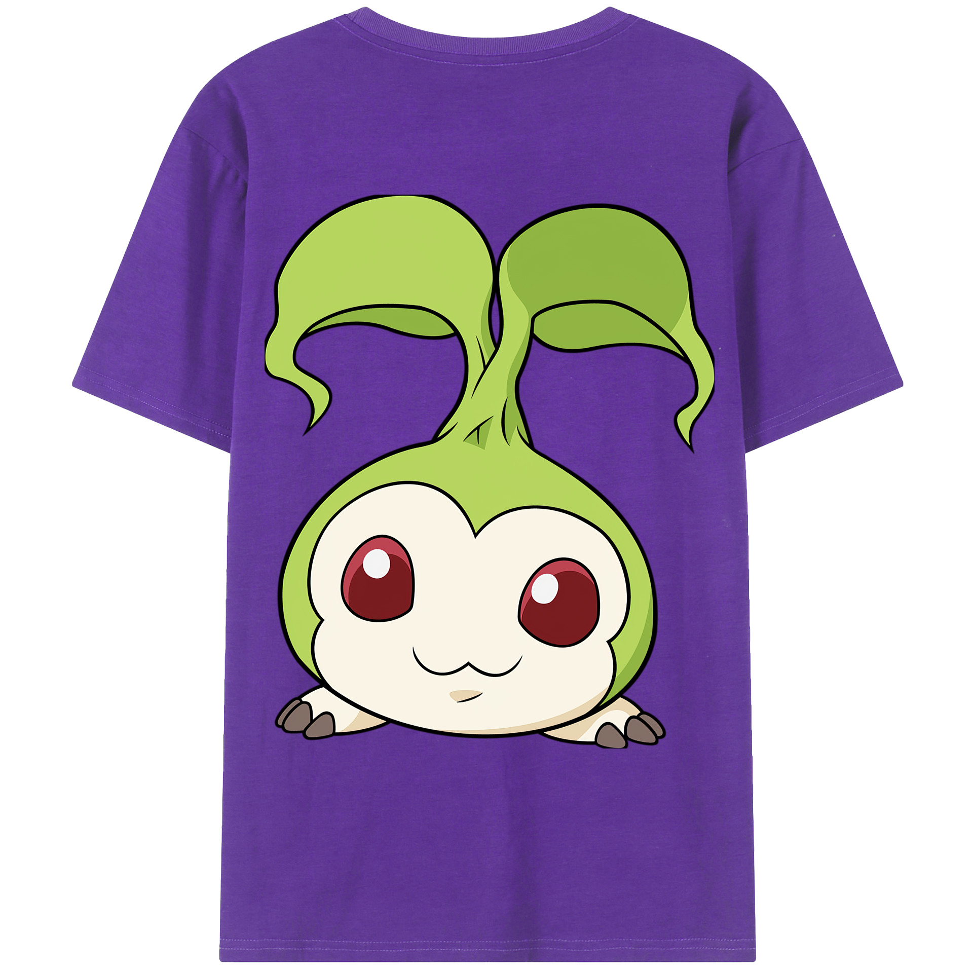 （画像用） Digimon デジタルモンスター/デジモン 綿100％ メンズ半袖Tシャツ（バックプリント） 通気性