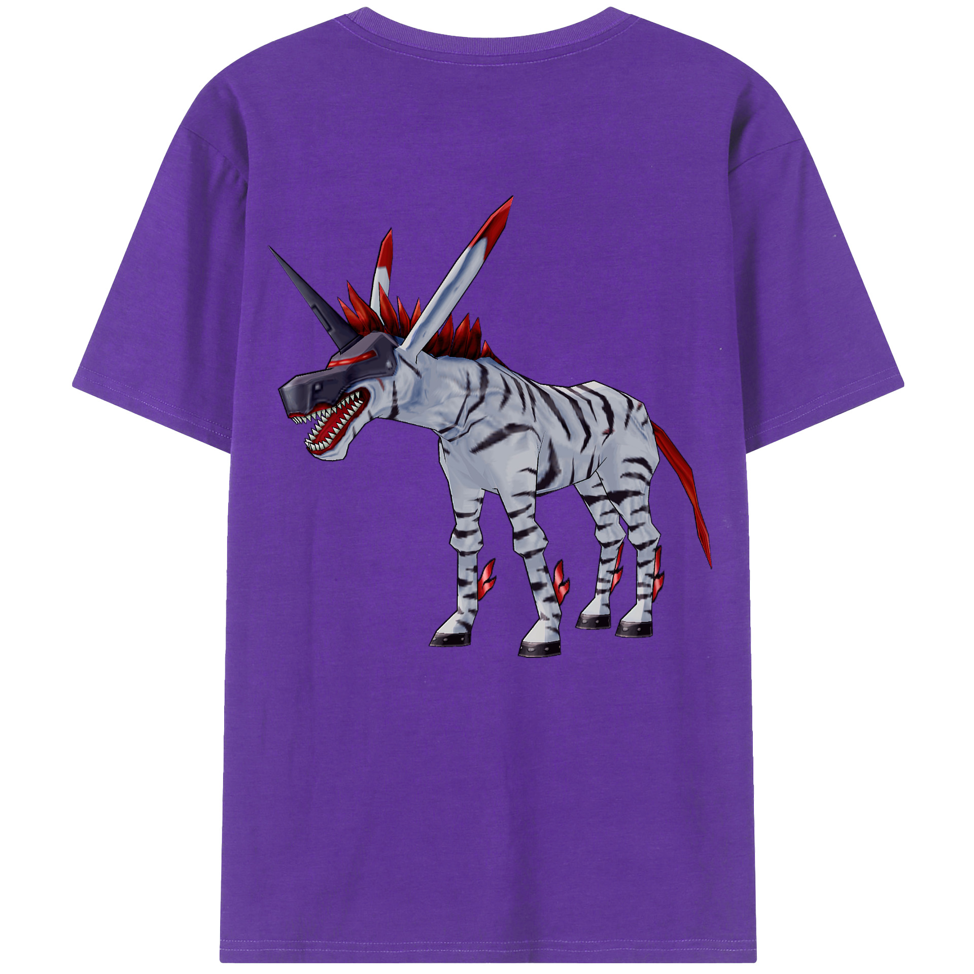 （画像用） Digimon デジタルモンスター/デジモン 綿100％ メンズ半袖Tシャツ（バックプリント） 通気性