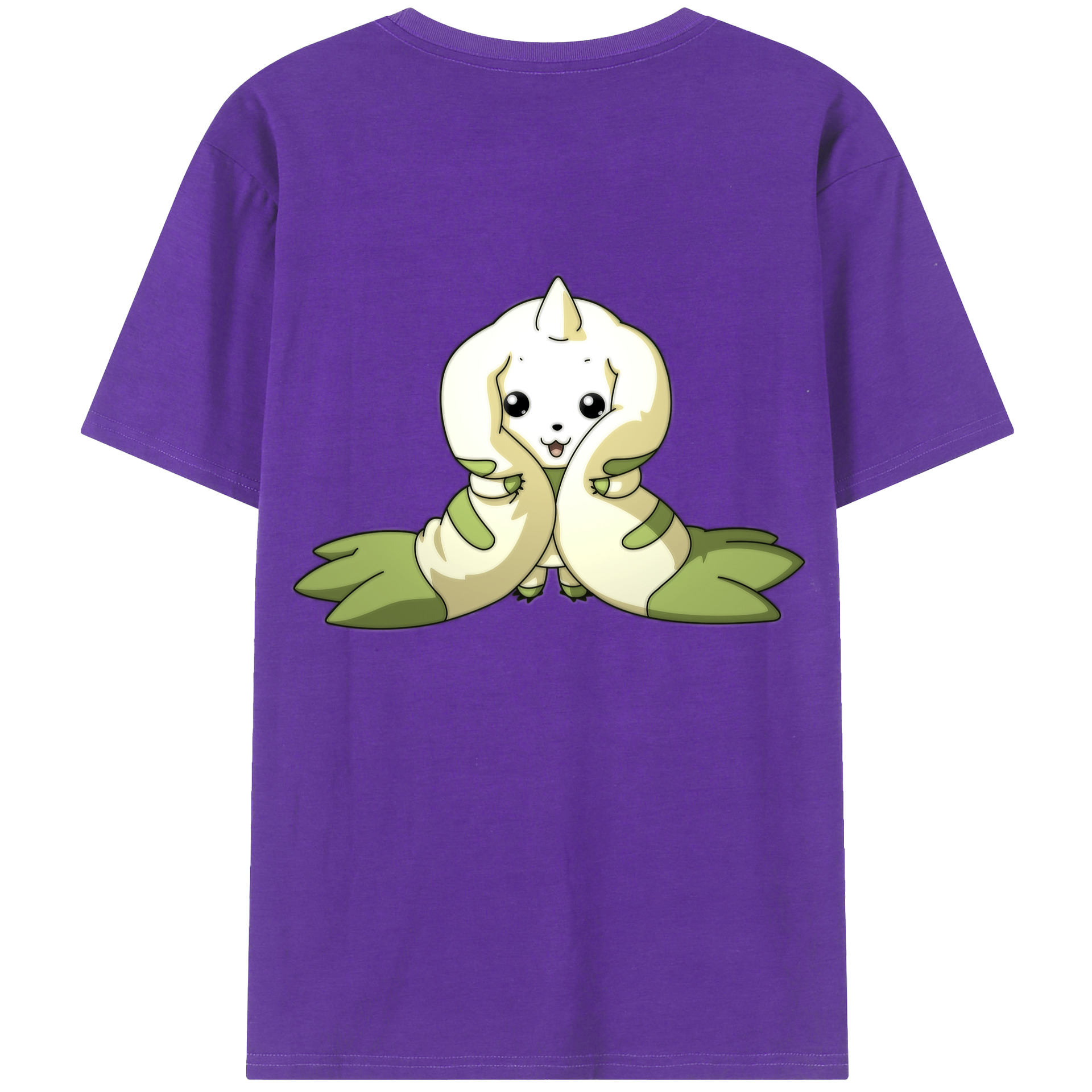 （画像用） Digimon デジタルモンスター/デジモン 綿100％ メンズ半袖Tシャツ（バックプリント） 通気性