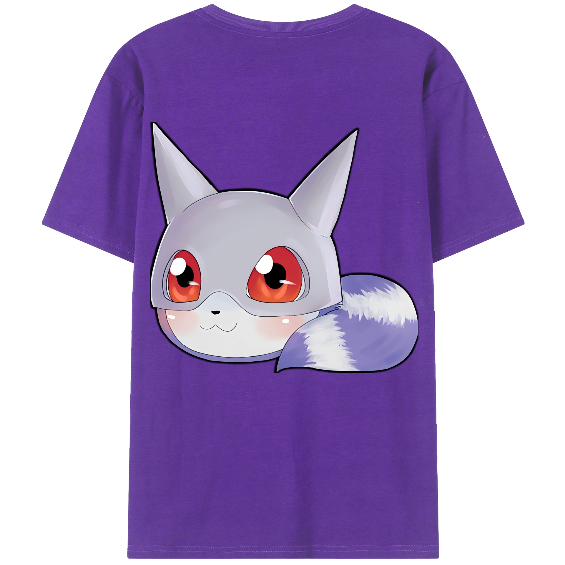 （画像用） Digimon デジタルモンスター/デジモン 綿100％ メンズ半袖Tシャツ（バックプリント） 通気性