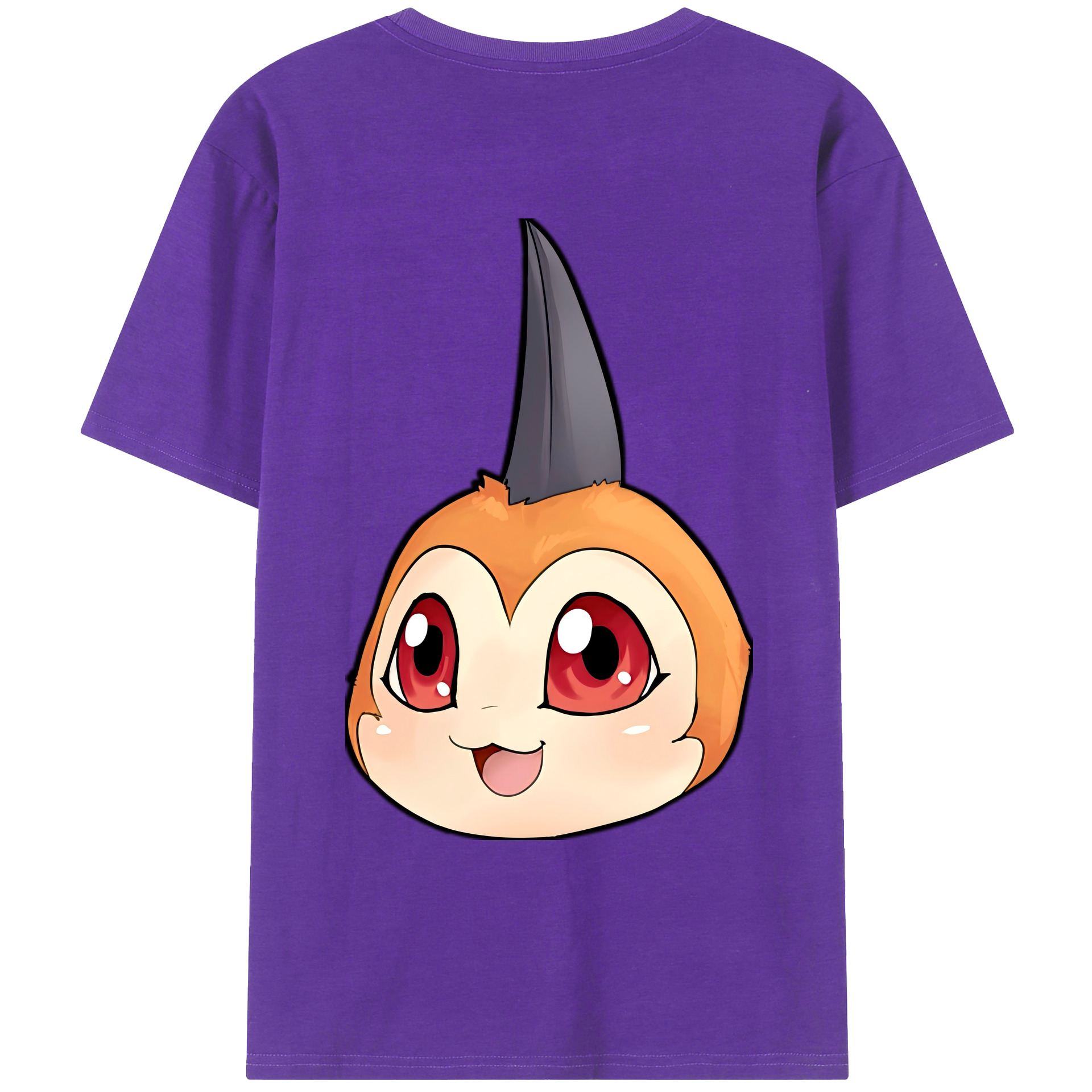 （画像用） Digimon デジタルモンスター/デジモン 綿100％ メンズ半袖Tシャツ（バックプリント） 通気性