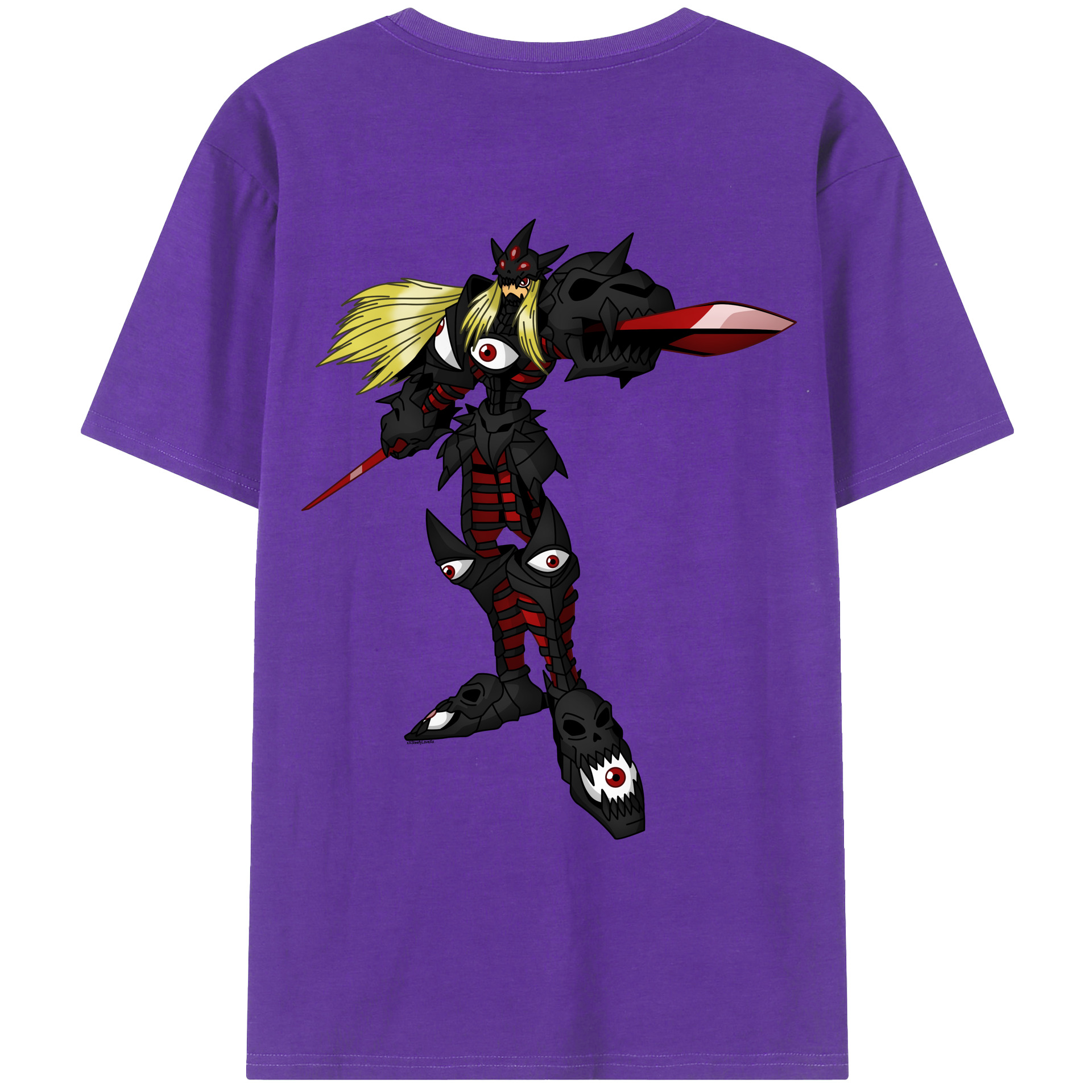 （画像用） Digimon デジタルモンスター/デジモン 綿100％ メンズ半袖Tシャツ（バックプリント） 通気性