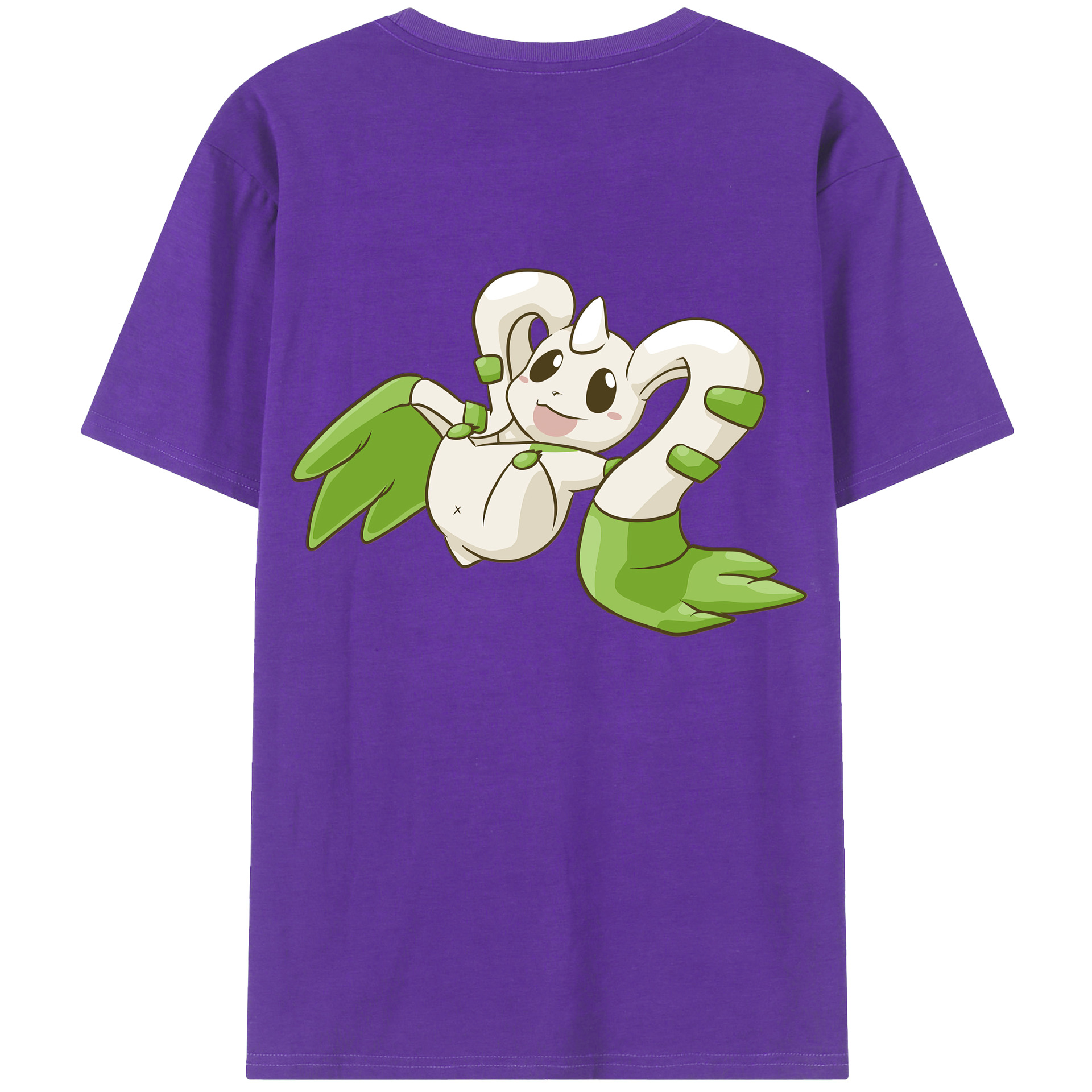 （画像用） Digimon デジタルモンスター/デジモン 綿100％ メンズ半袖Tシャツ（バックプリント） 通気性