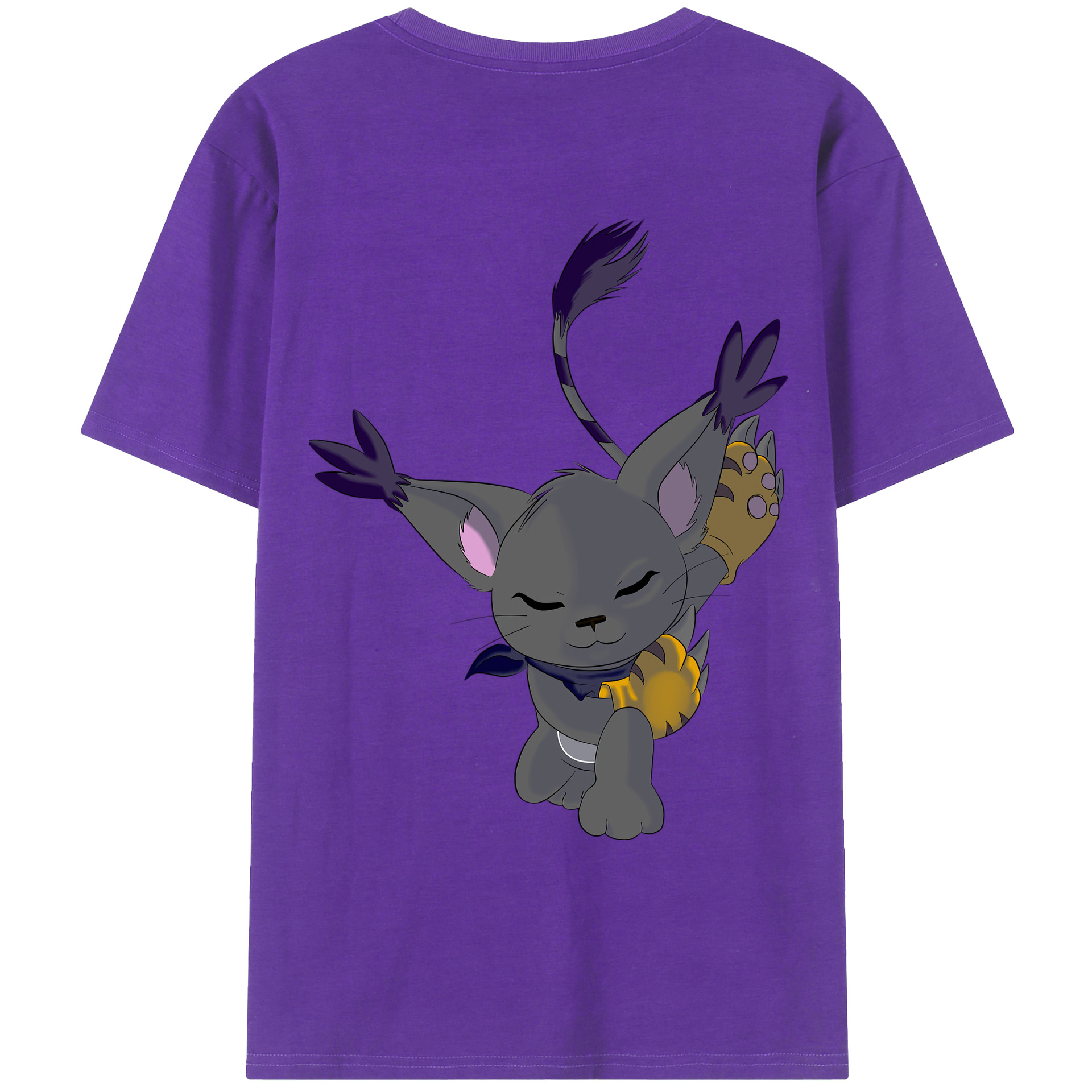 （画像用） Digimon デジタルモンスター/デジモン 綿100％ メンズ半袖Tシャツ（バックプリント） 通気性