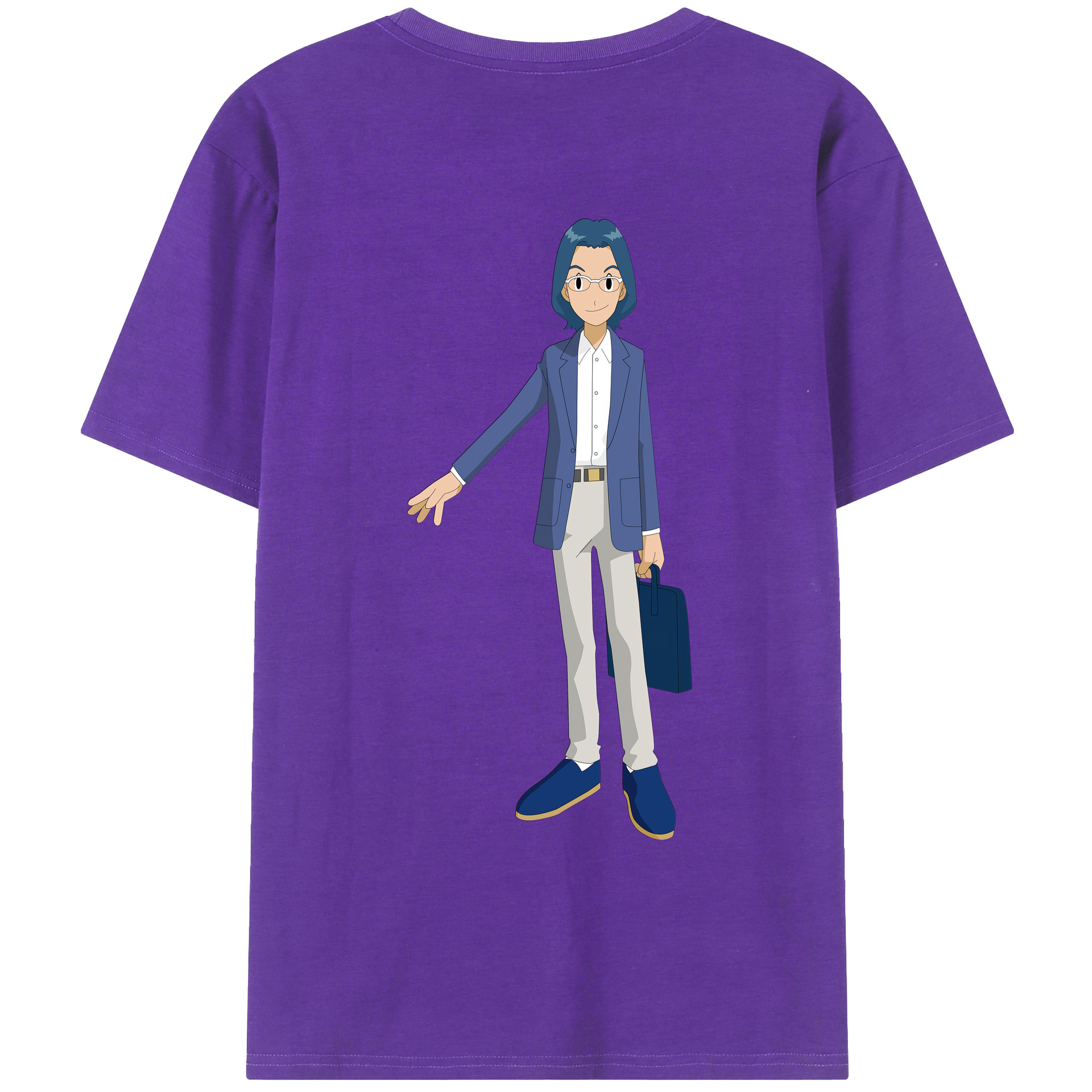（画像用） Digimon デジタルモンスター/デジモン 綿100％ メンズ半袖Tシャツ（バックプリント） 通気性