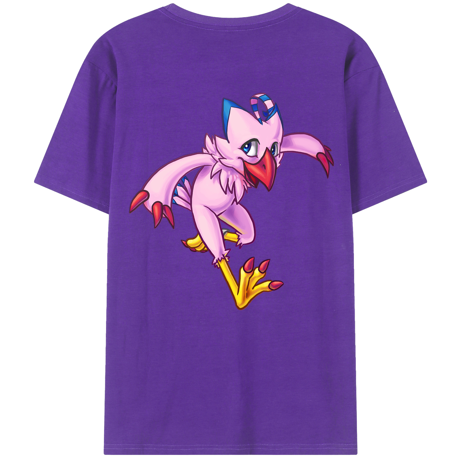 （画像用） Digimon デジタルモンスター/デジモン 綿100％ メンズ半袖Tシャツ（バックプリント） 通気性
