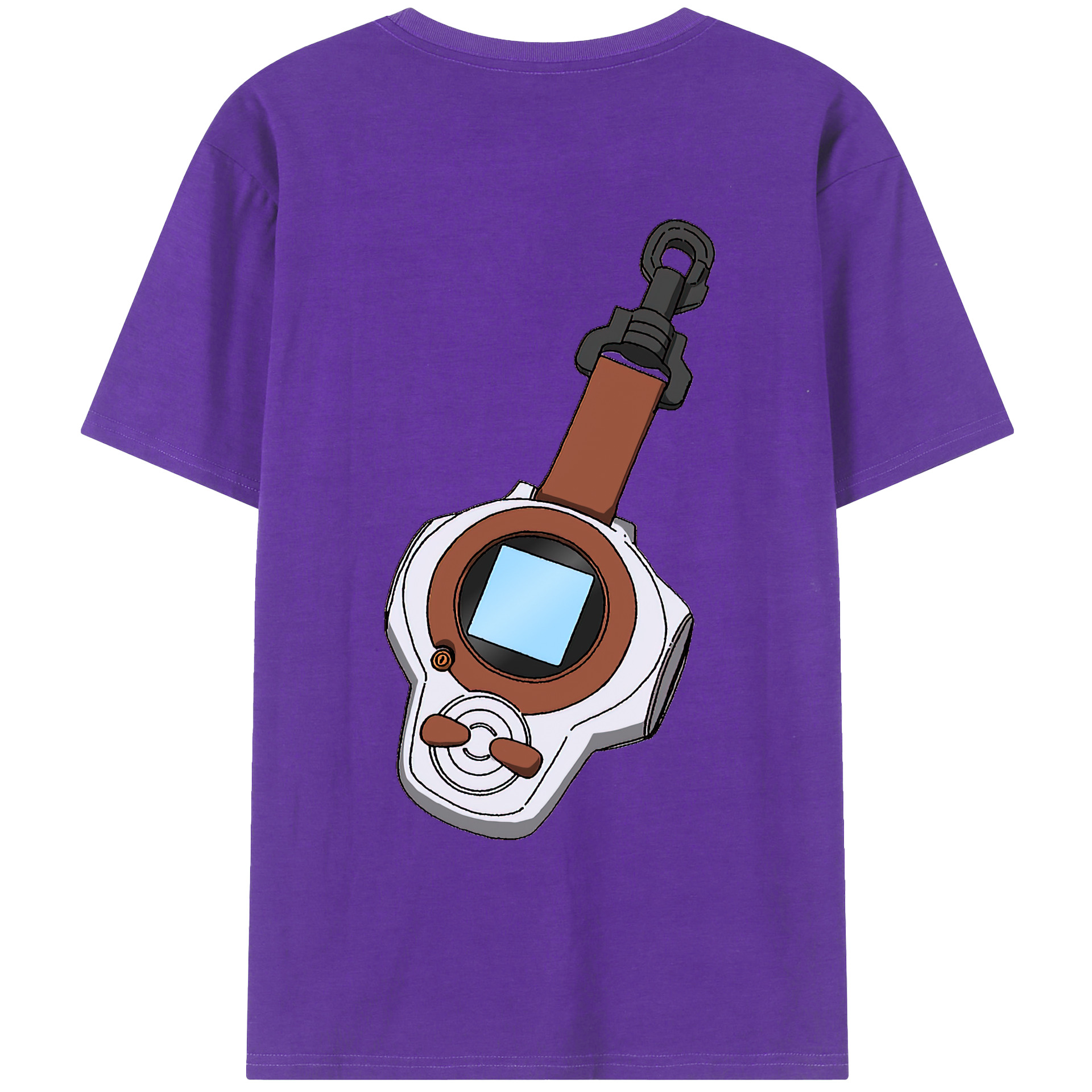 （画像用） Digimon デジタルモンスター/デジモン 綿100％ メンズ半袖Tシャツ（バックプリント） 通気性