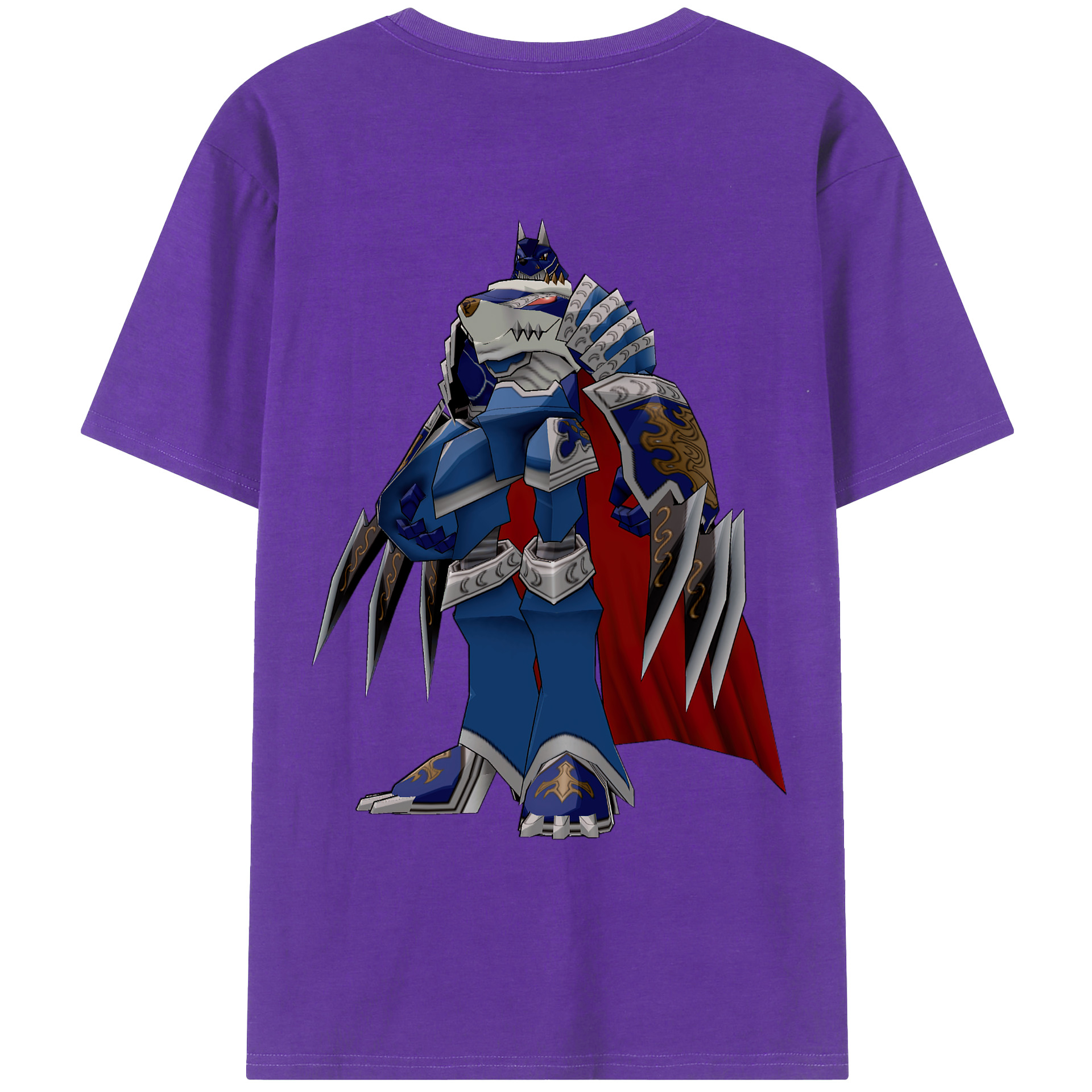 （画像用） Digimon デジタルモンスター/デジモン 綿100％ メンズ半袖Tシャツ（バックプリント） 通気性