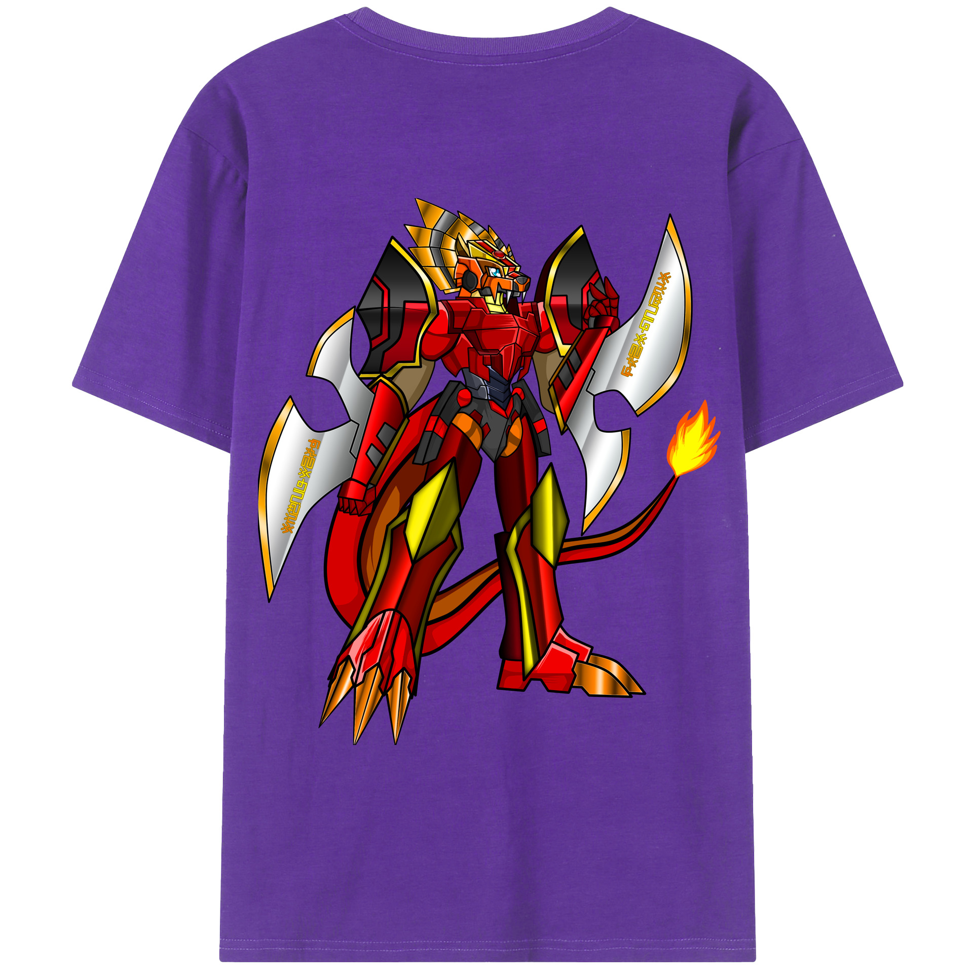 （画像用） Digimon デジタルモンスター/デジモン 綿100％ メンズ半袖Tシャツ（バックプリント） 通気性
